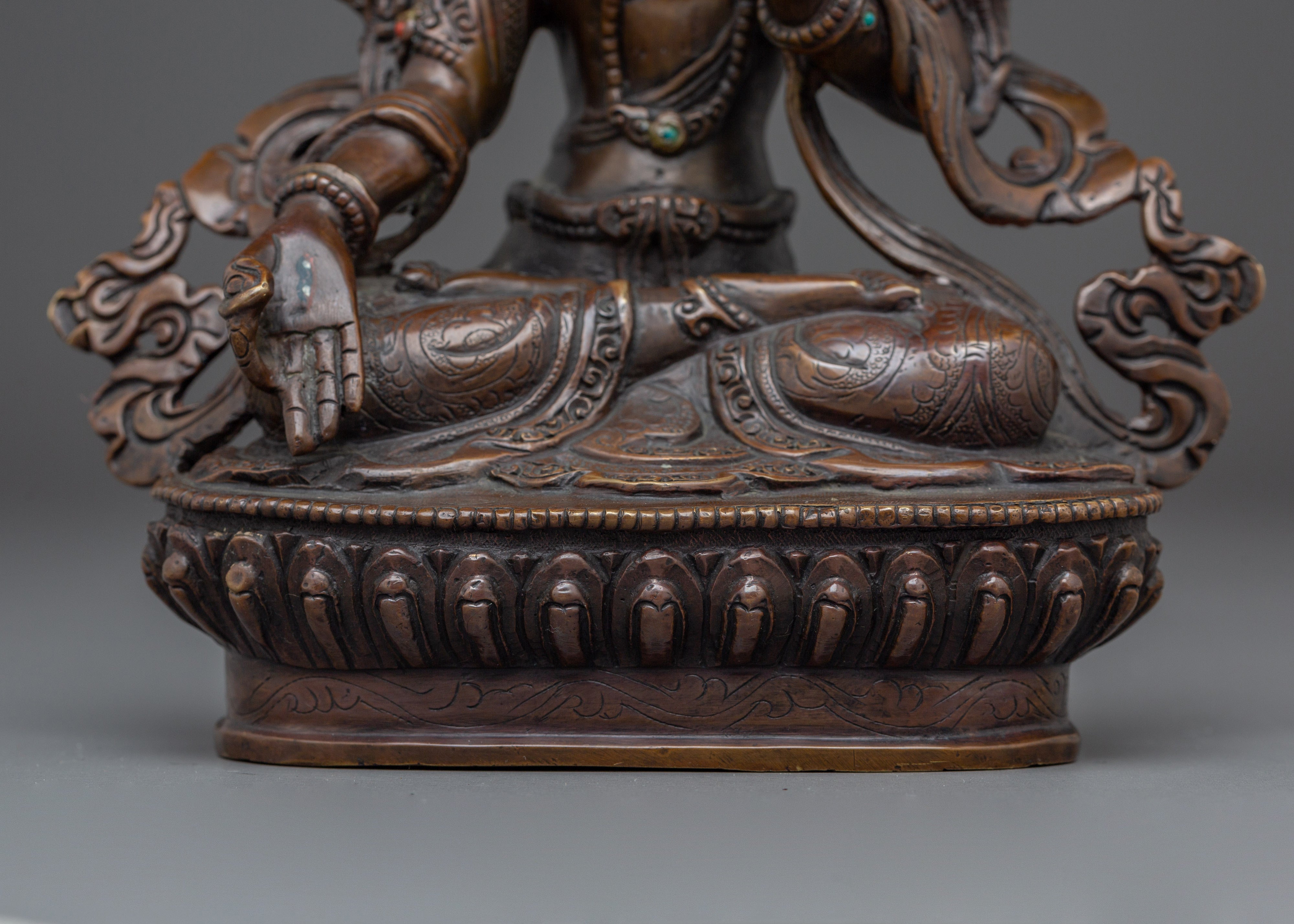 Statue of White Tara: Tibetan Healing Goddess