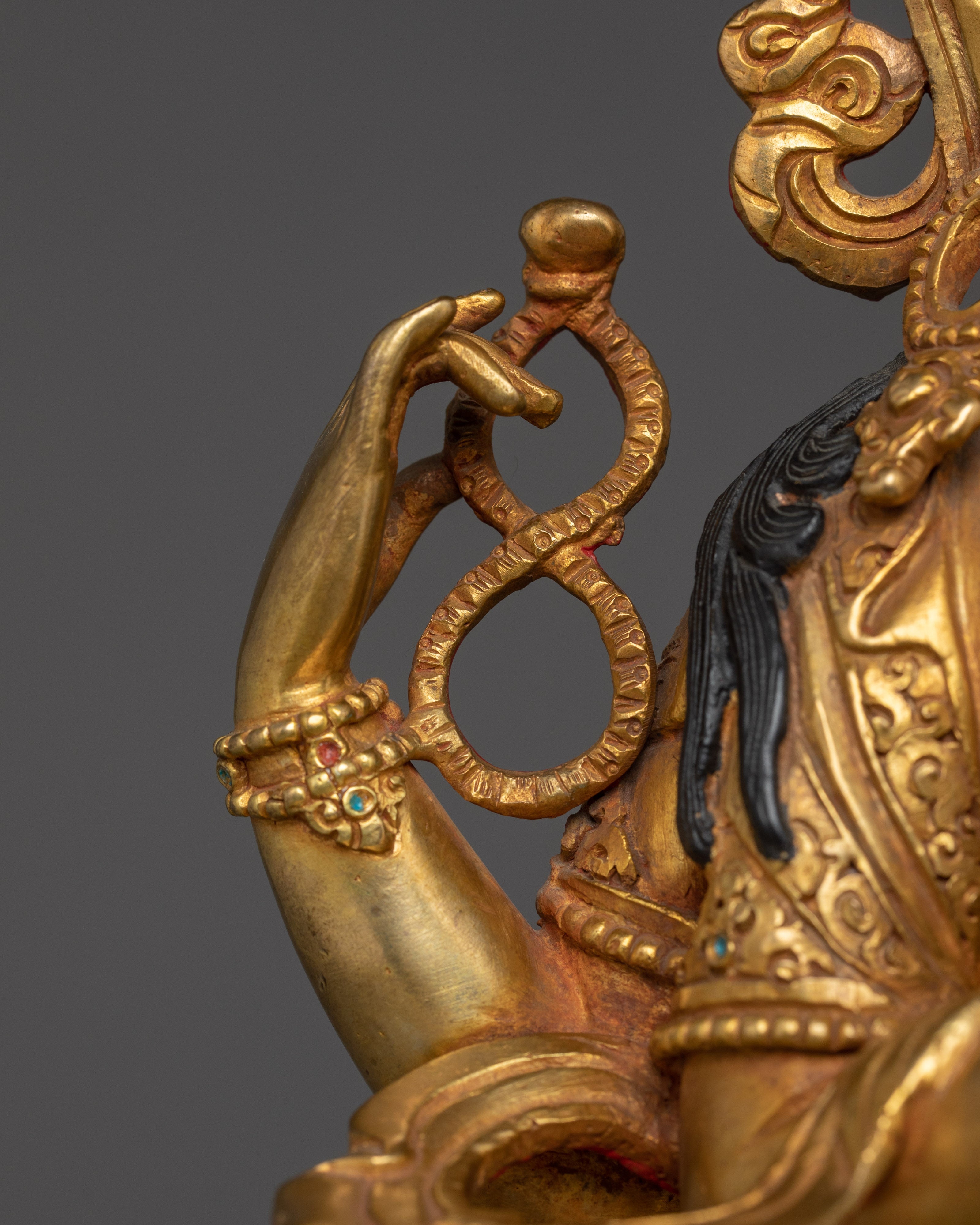 Copper Body Chenrezig Statue | Compassion Bodhisattva for Meditation Altar