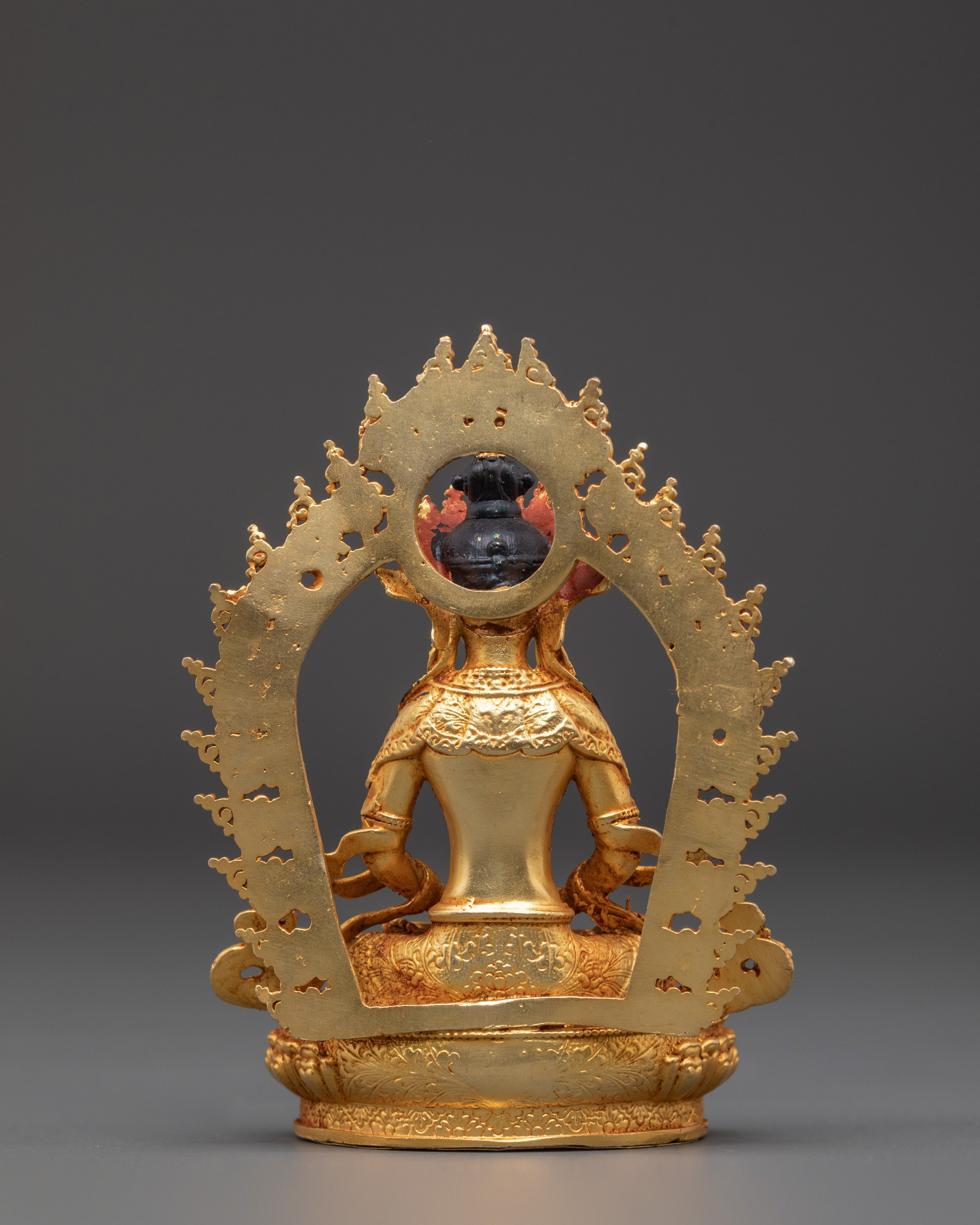 Gold Plated Amitayus Buddha | Buddha of Longevity