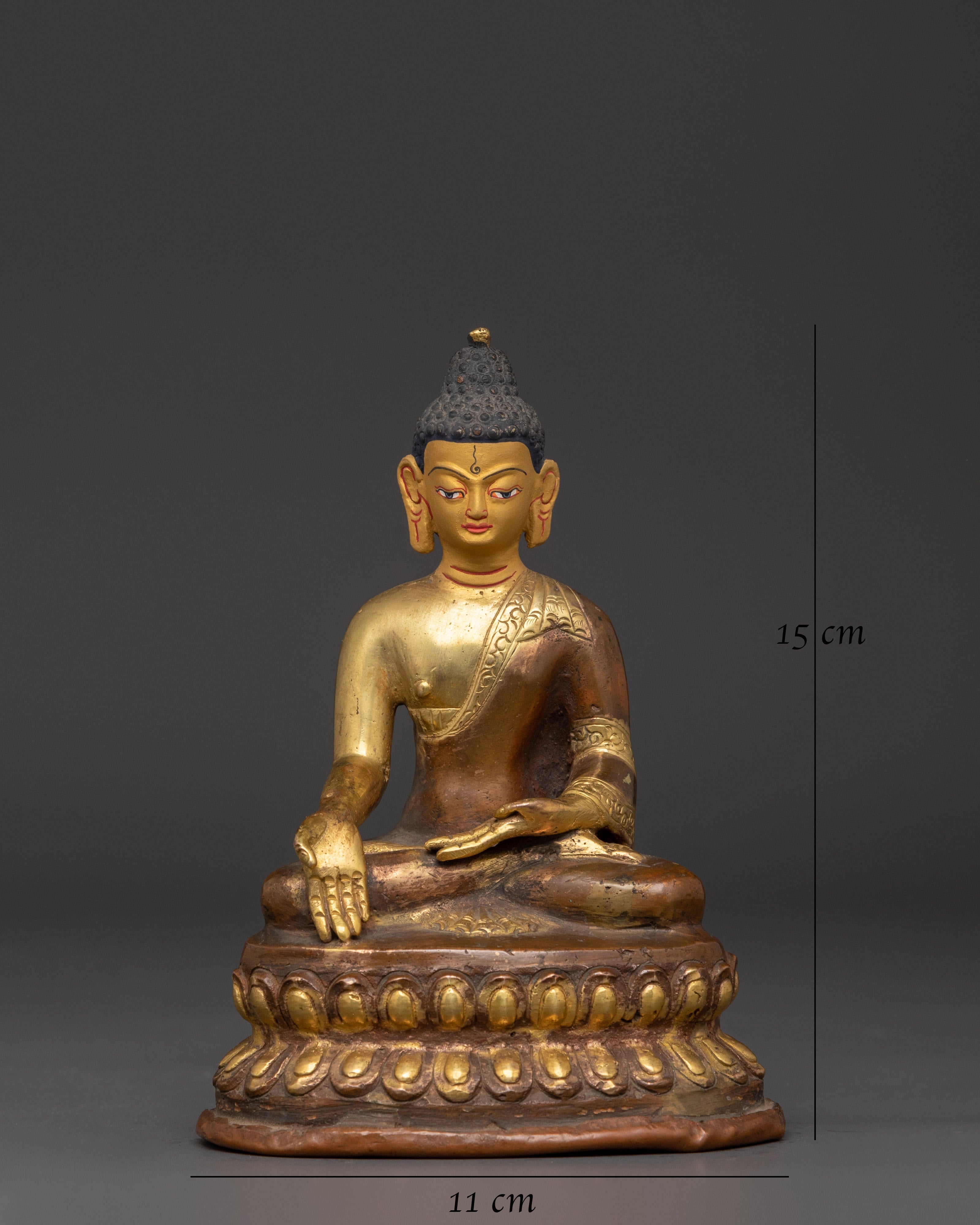 Ratnasambhara Buddha Sculpture | Oxidized Copper Prosperity Deity Figurine