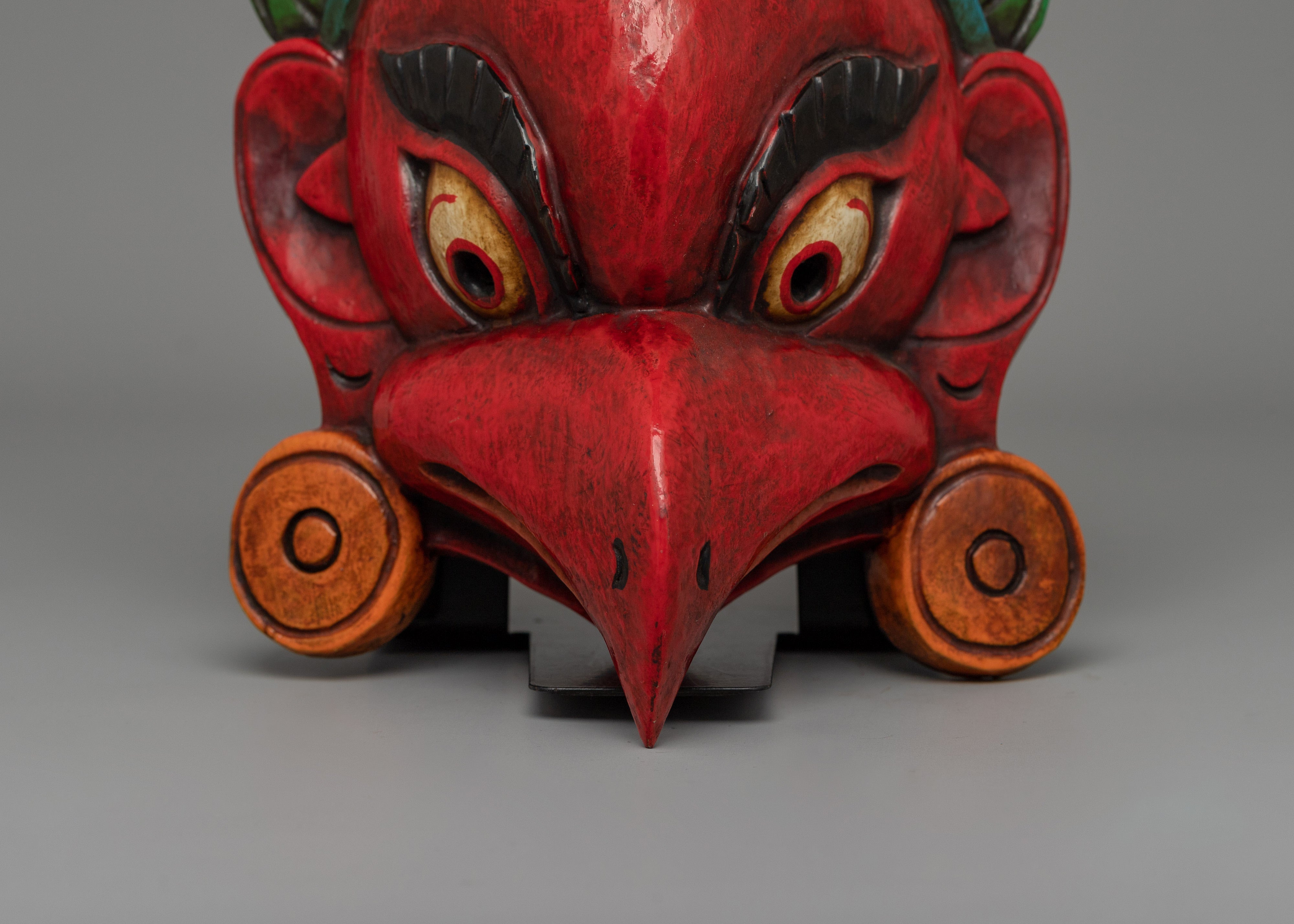 Hindu Garuda Mask | Spiritual Wooden Ritual Mask