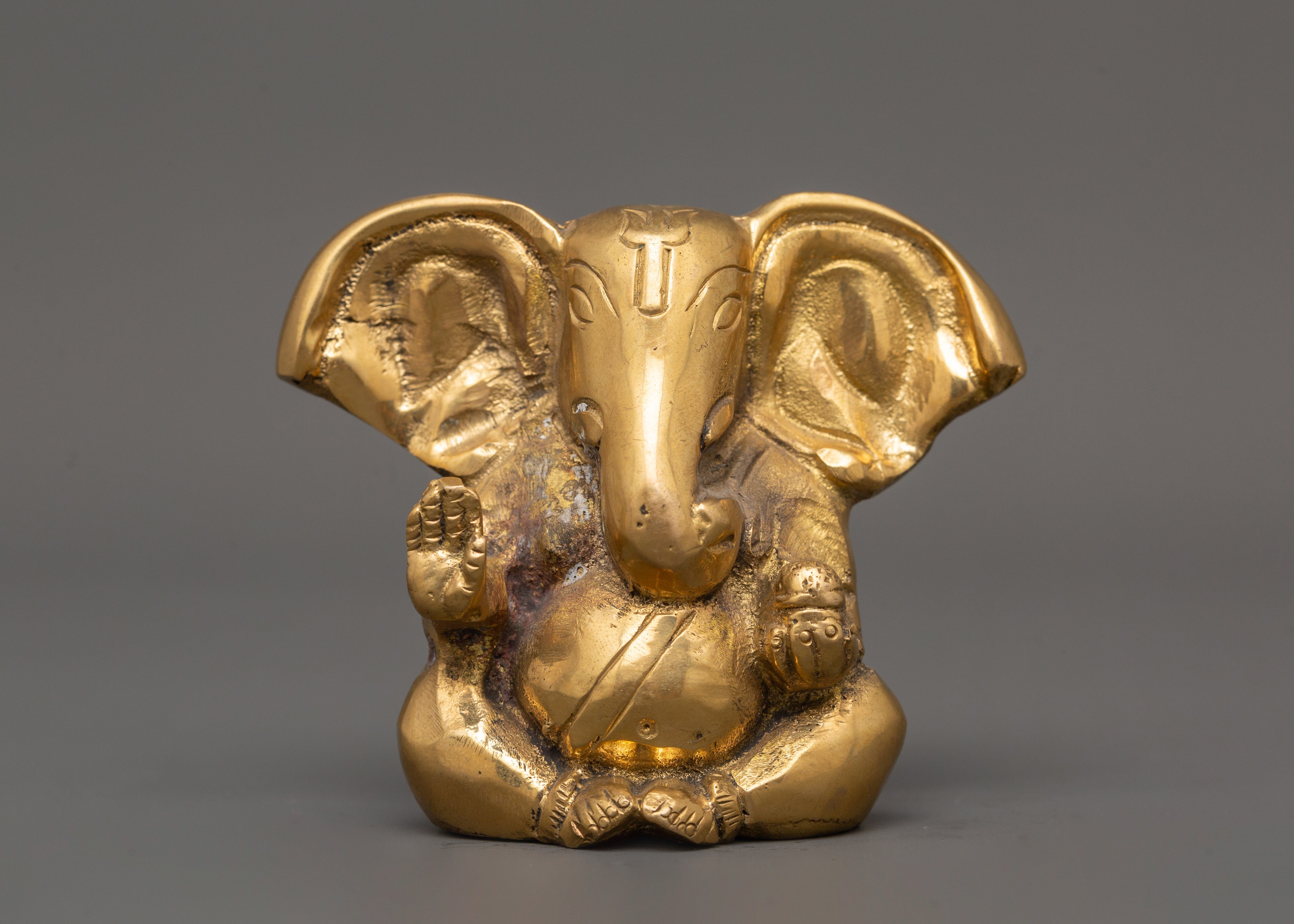 Lord Ganesh Brass Statue | Spiritual Blessings for Prosperity and Success