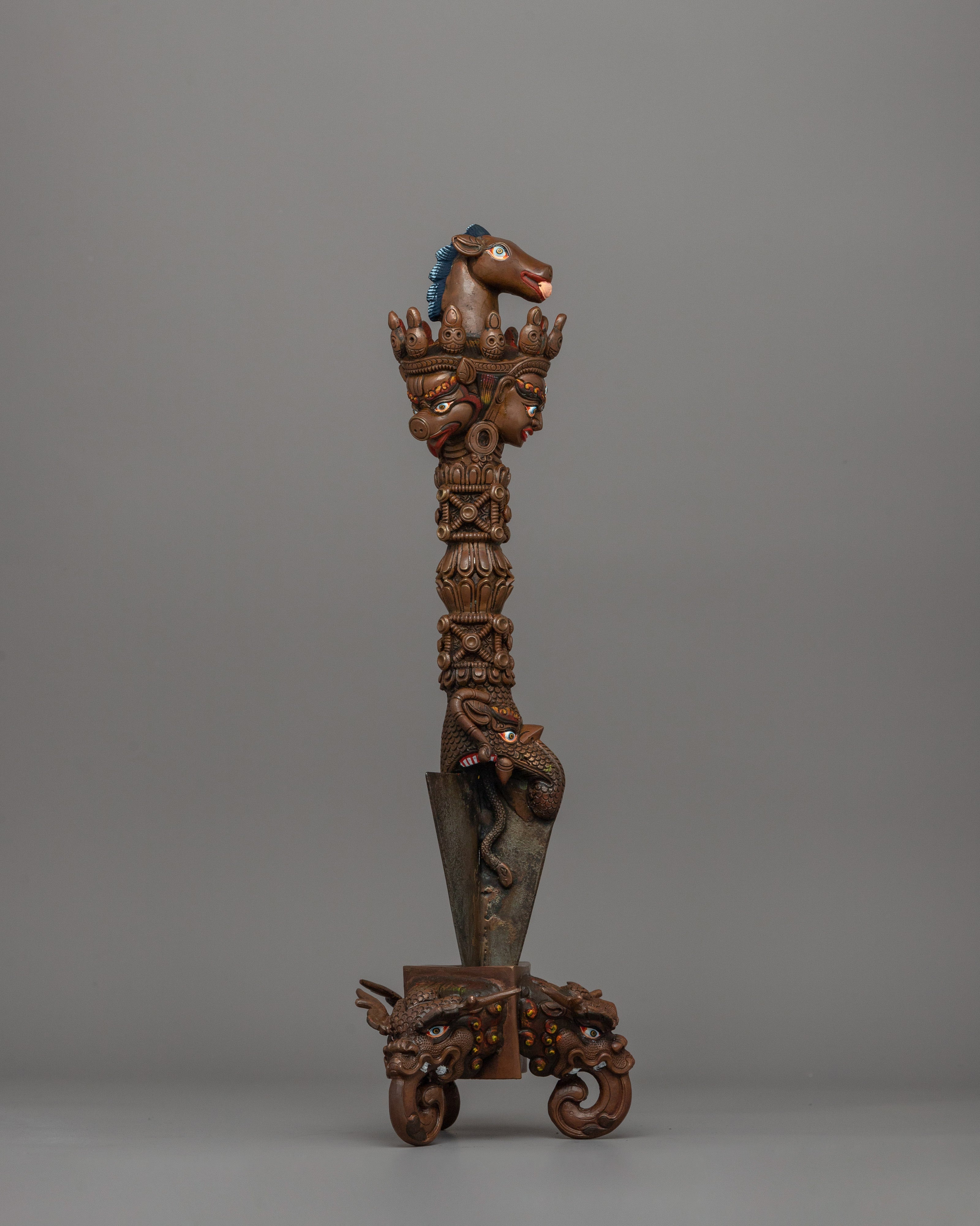 Spiritual Phurba Ritual Knife | Handcrafted Tibetan Sacred Dagger