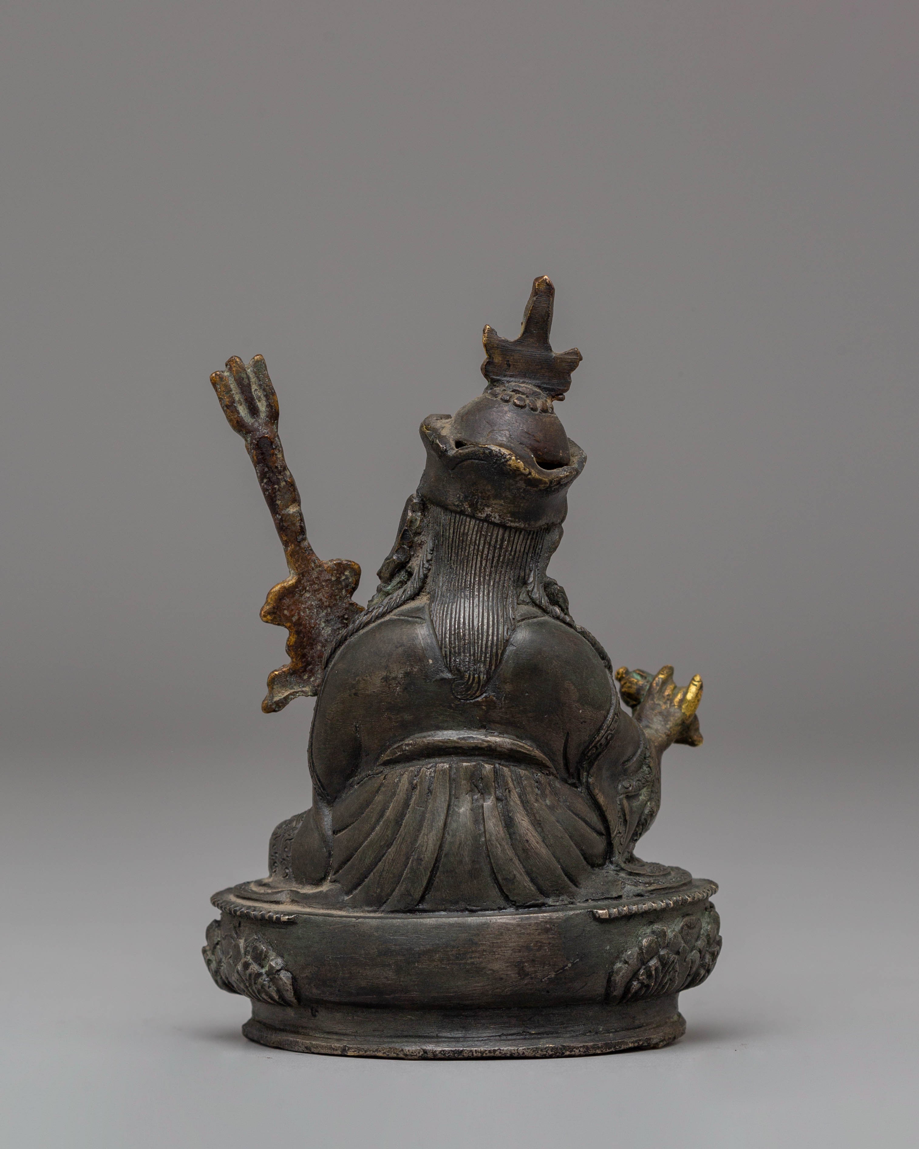 Guru Rinpoche Handmade Dark Oxidized Sculpture | The Precious Master