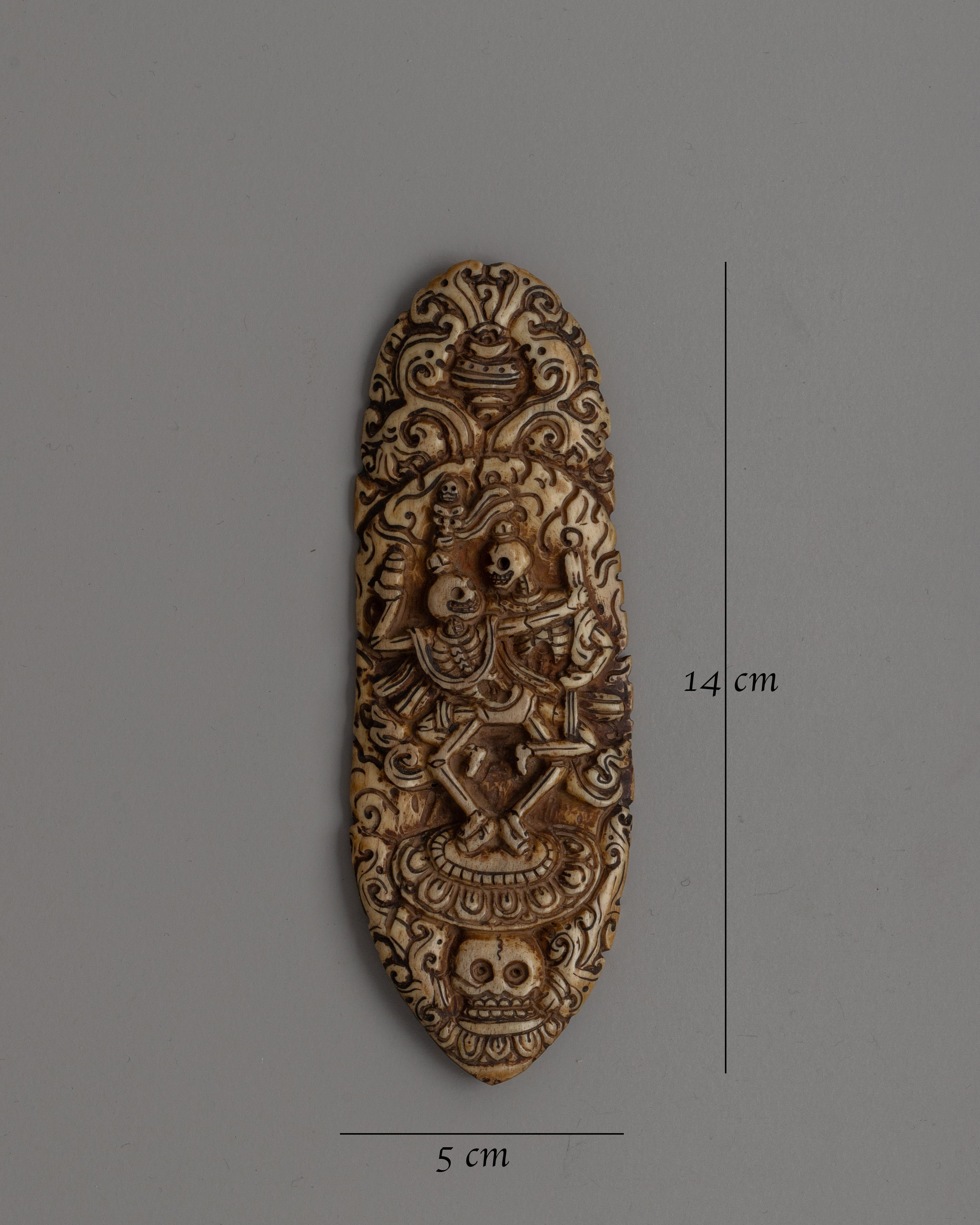 Citipati Carved Apron | Artisan Spiritual Bone Carving