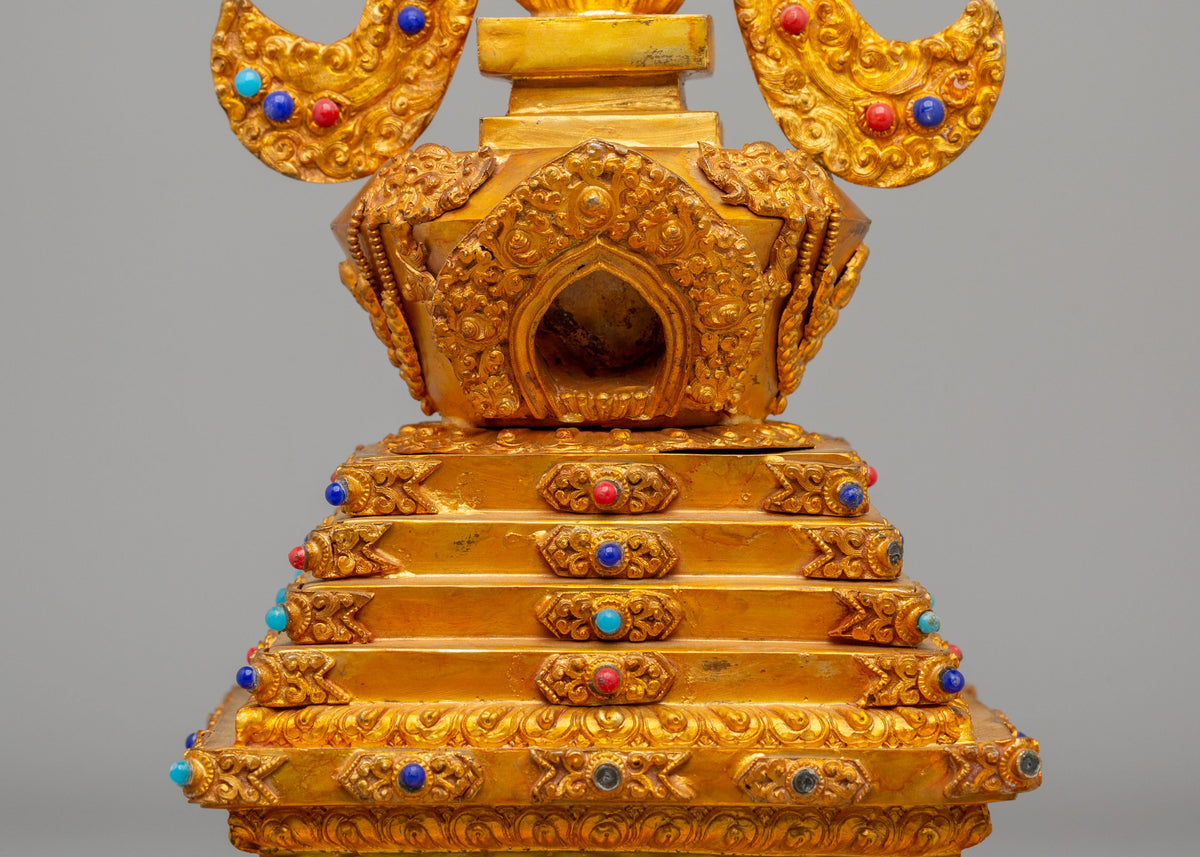 Spiritual Buddhist Enlightenment Stupa | Sacred Symbol of Awakening