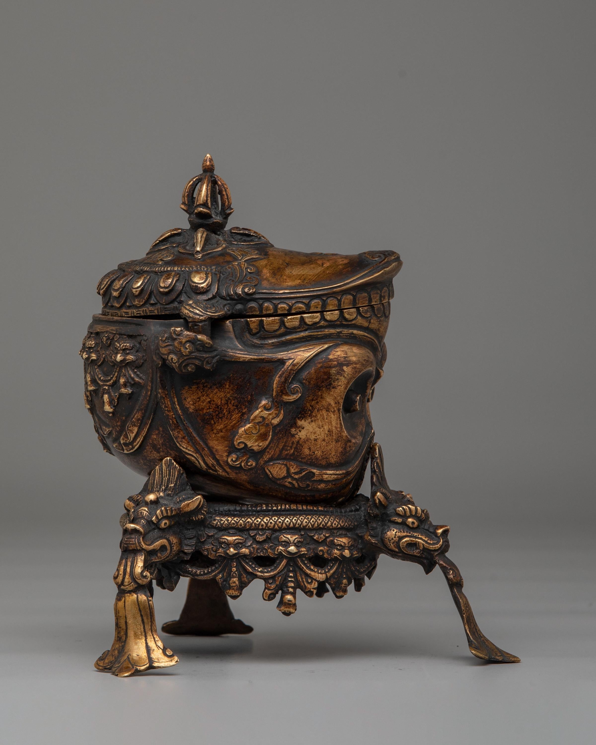 Handcrafted Kapala for Ritual | Tibetan Skull Cup