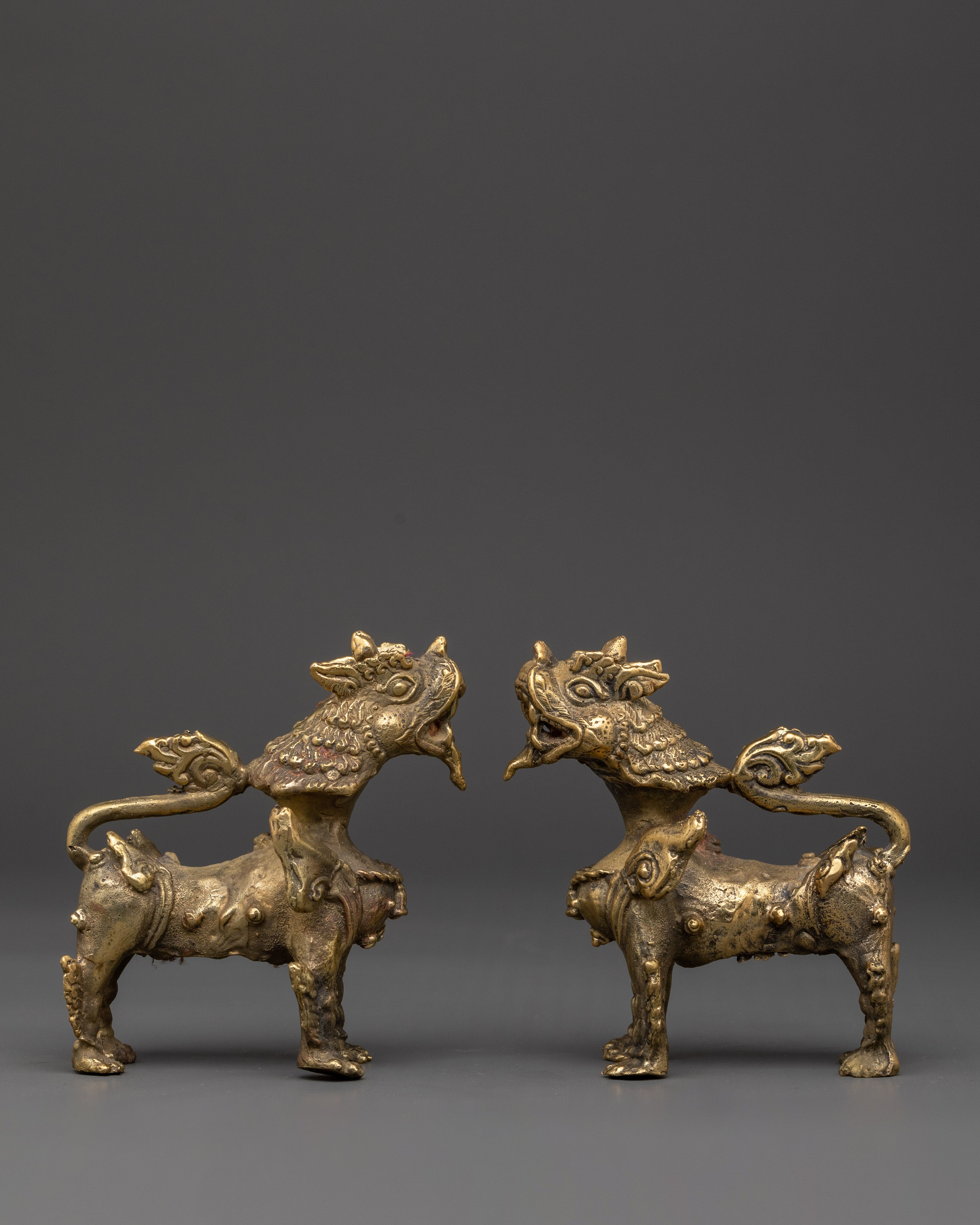 Handcrafted Brass Lion Set | Symbol of Strength and Protection