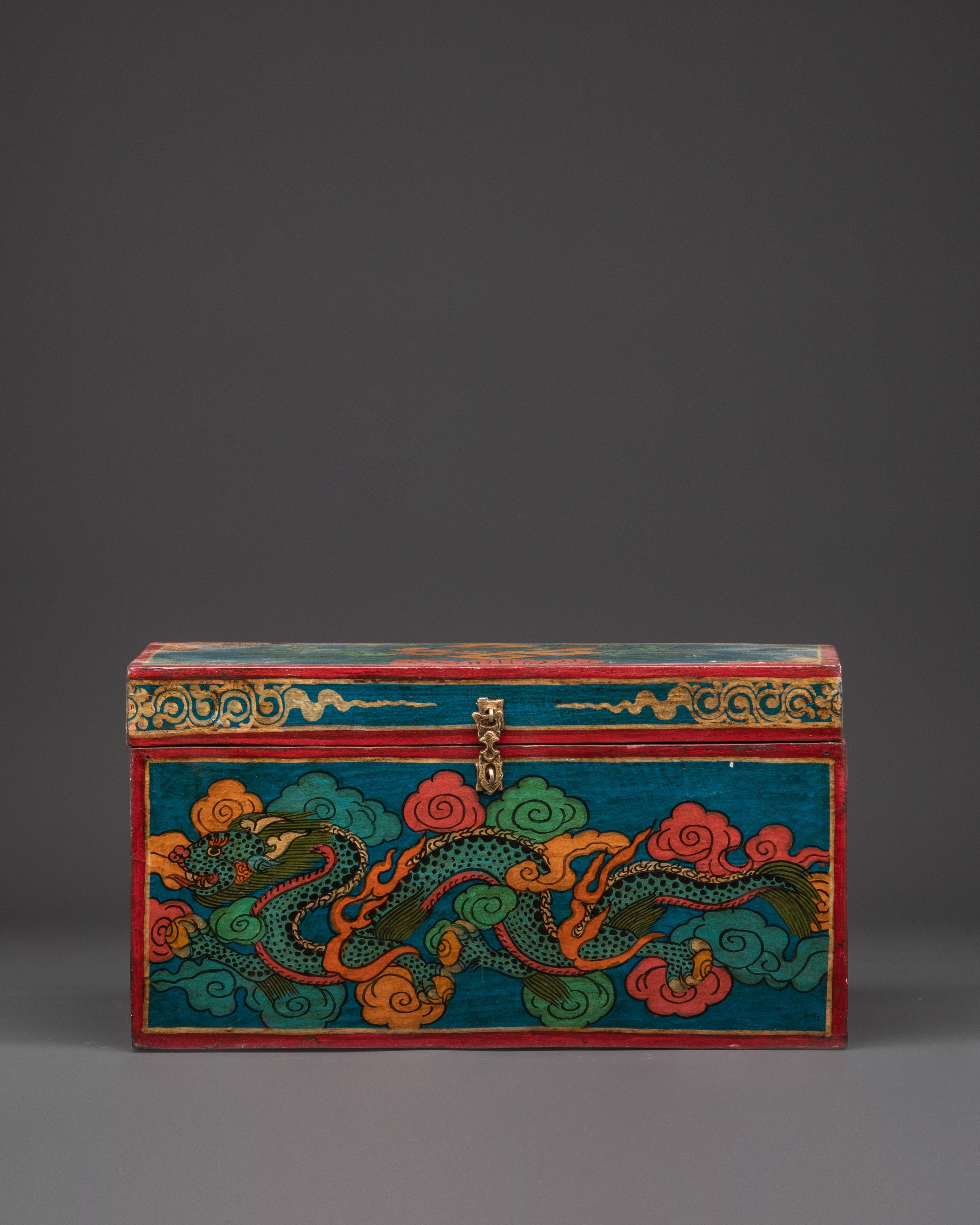 Handcrafted Tibetan Dragon Chest