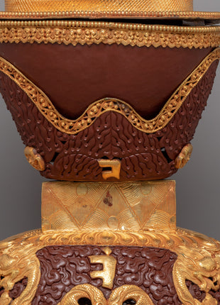 Ritual Bowl Kapala Set | Gold Plating for Sacred Ceremonies