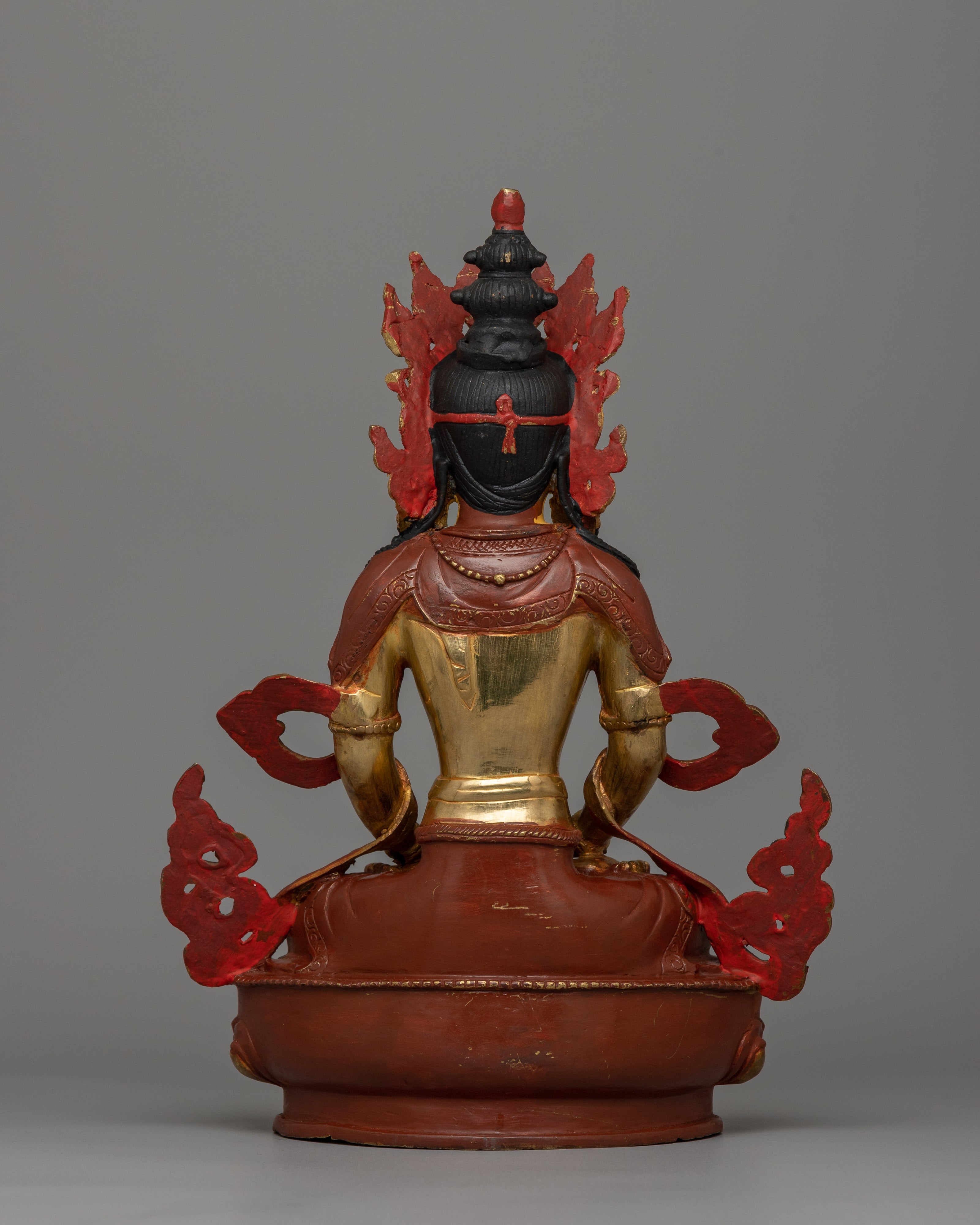 Handcrafted Long Life Deity Amitayus Statue | Symbol of Prosperity