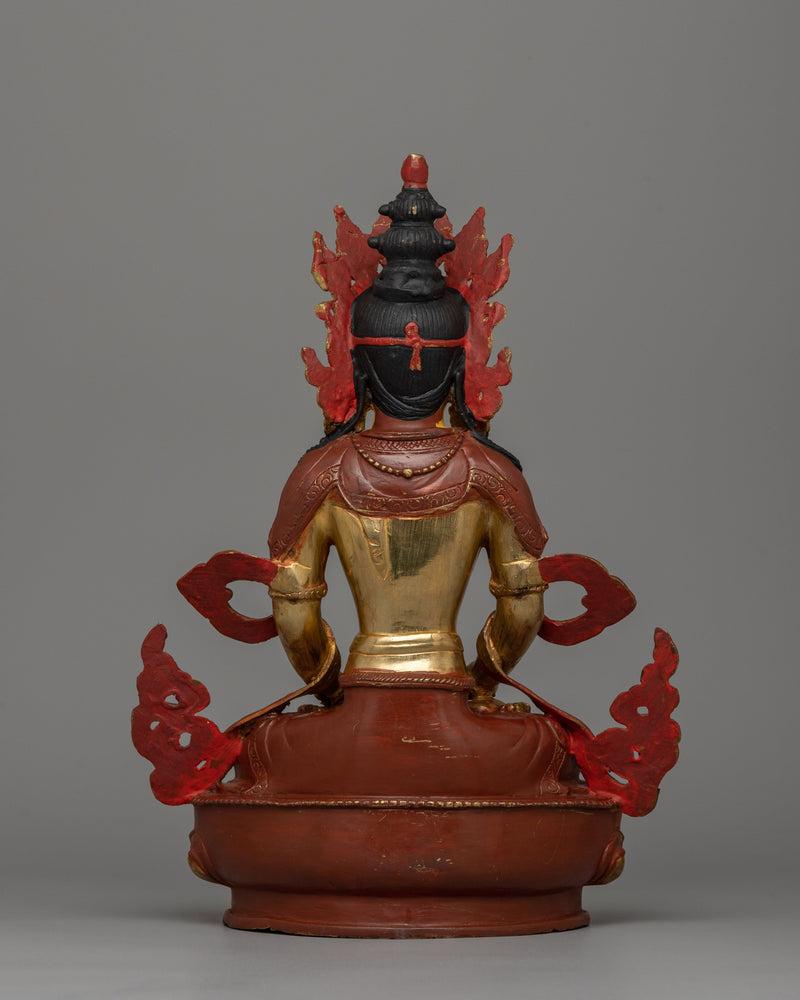 Handcrafted Long Life Deity Amitayus Statue | Symbol of Prosperity