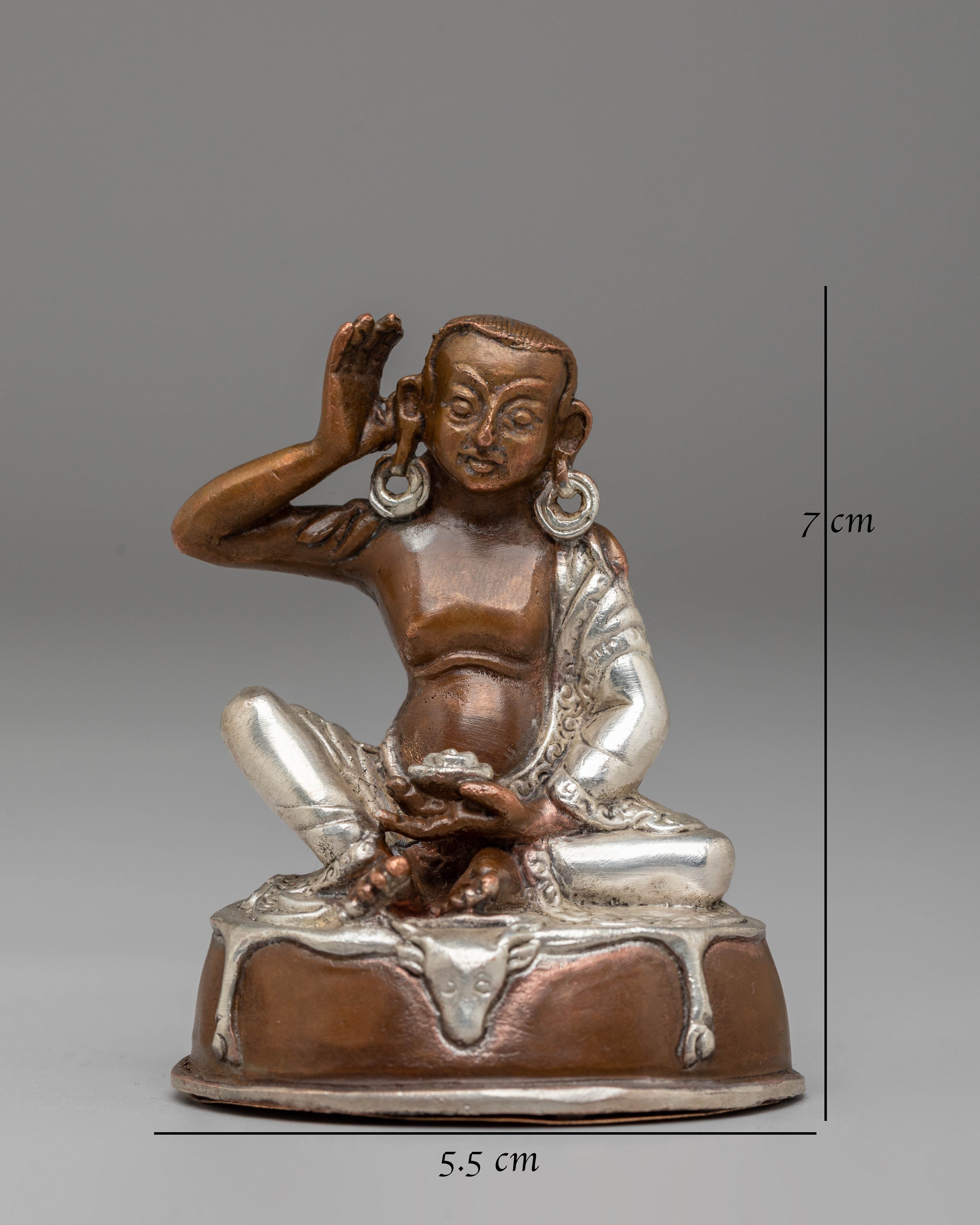 Buddhist Milarepa Handmade Statue | Tibetan Yogi Statue for Altar