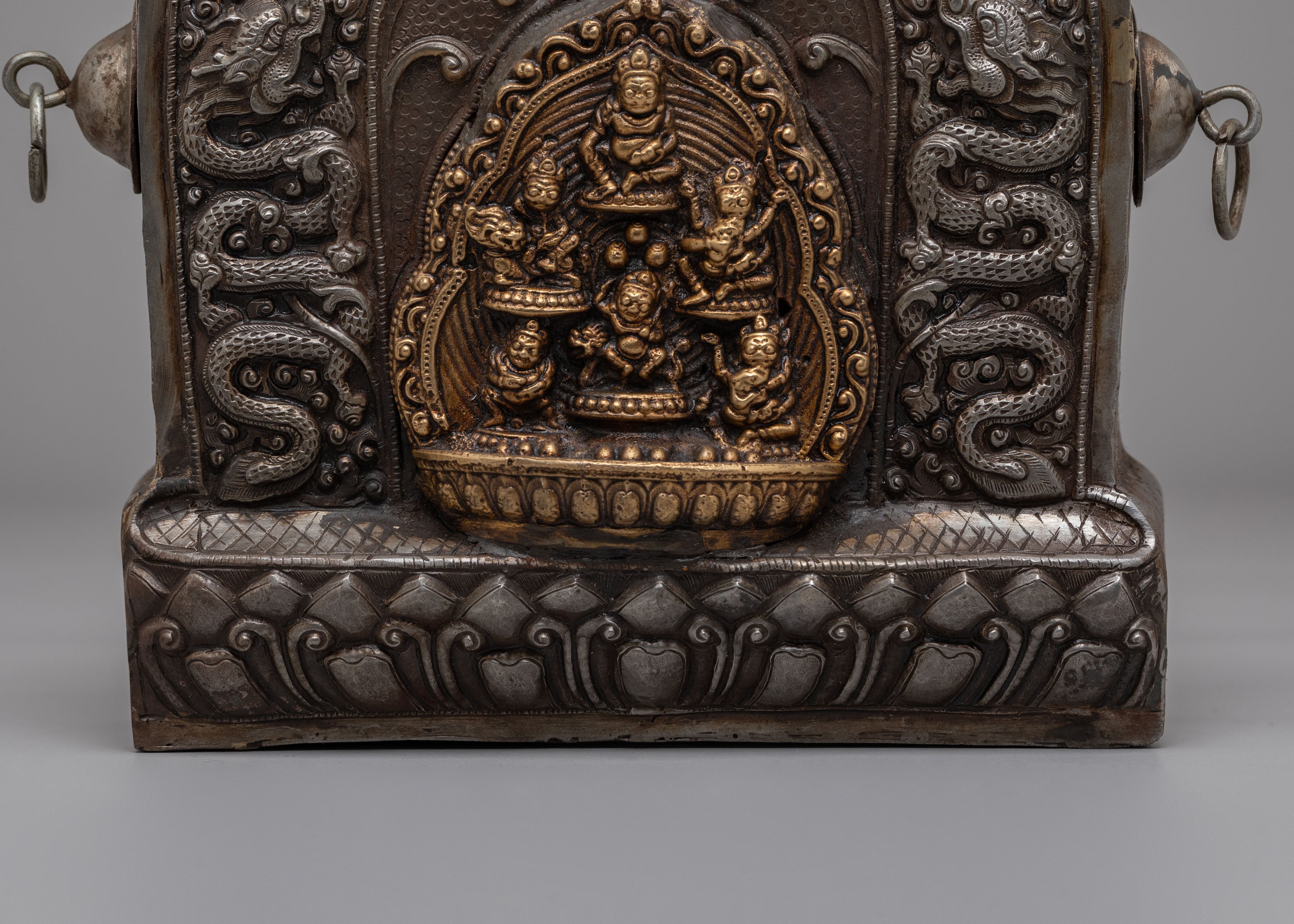 Sacred Tibetan Ghau Box | Handcrafted Ritual Storage Box