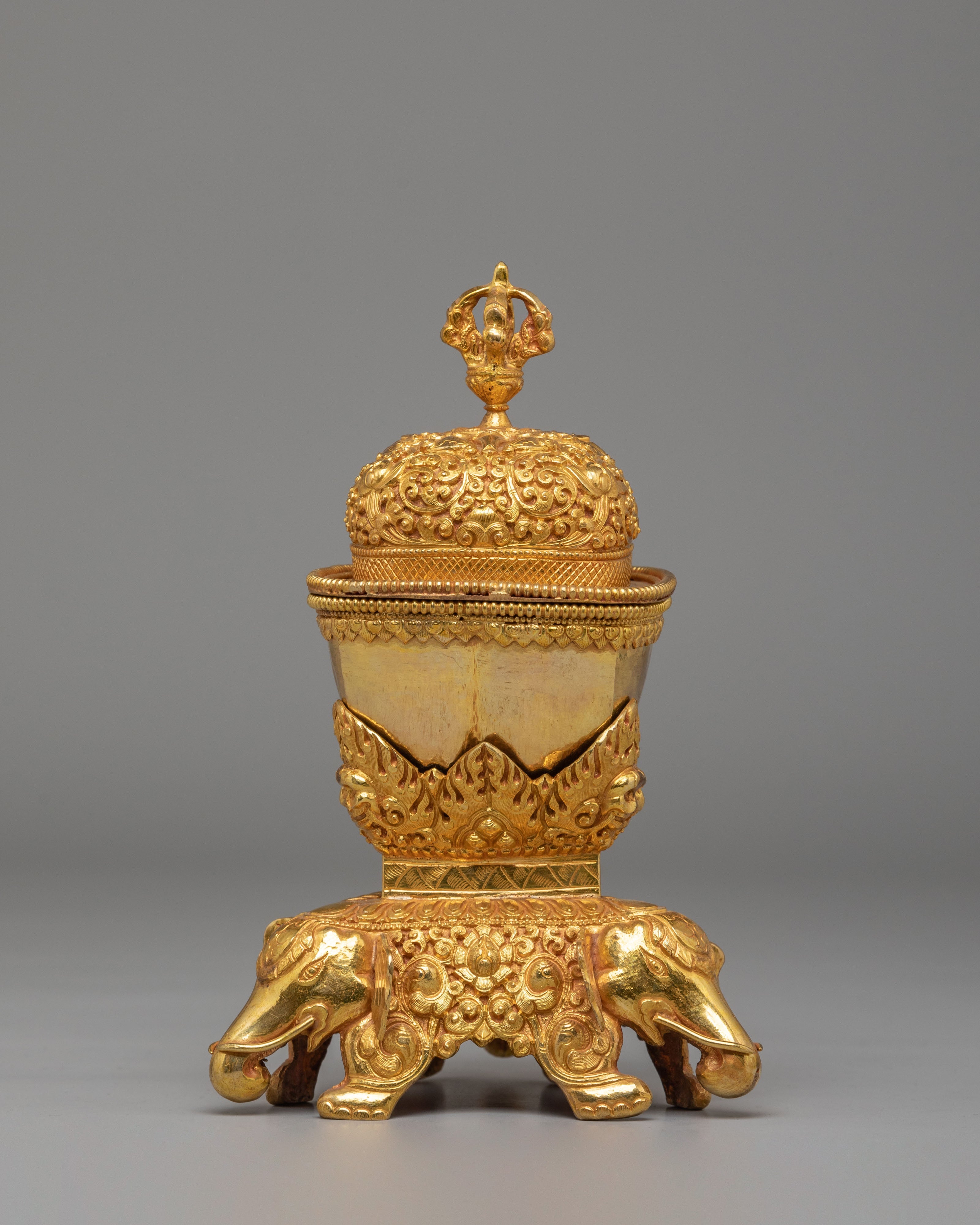 Traditional Kapala Offering Set | Handcrafted Ritual Skull Cup