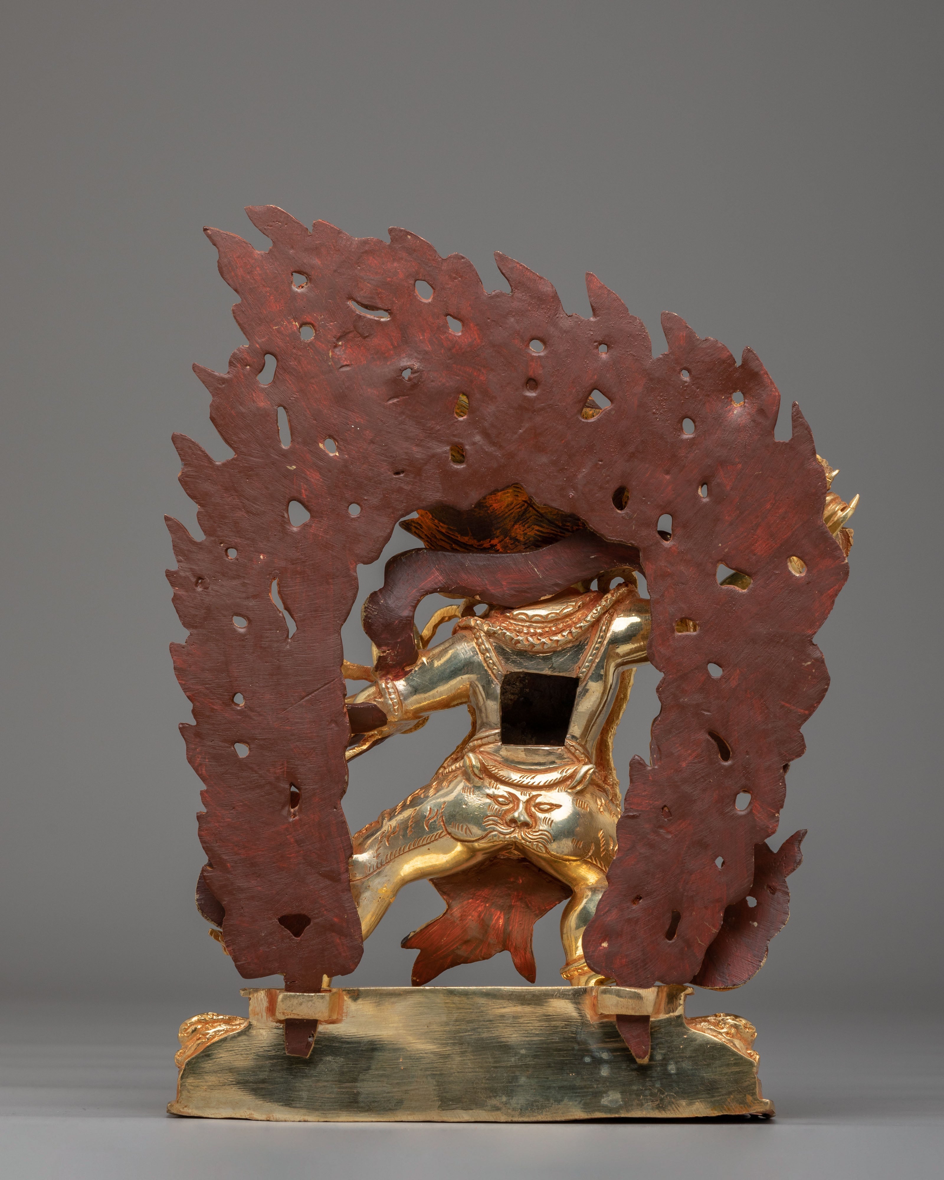 Tibetan Altar Vajrapani Sculpture | Buddhist Protector Deity