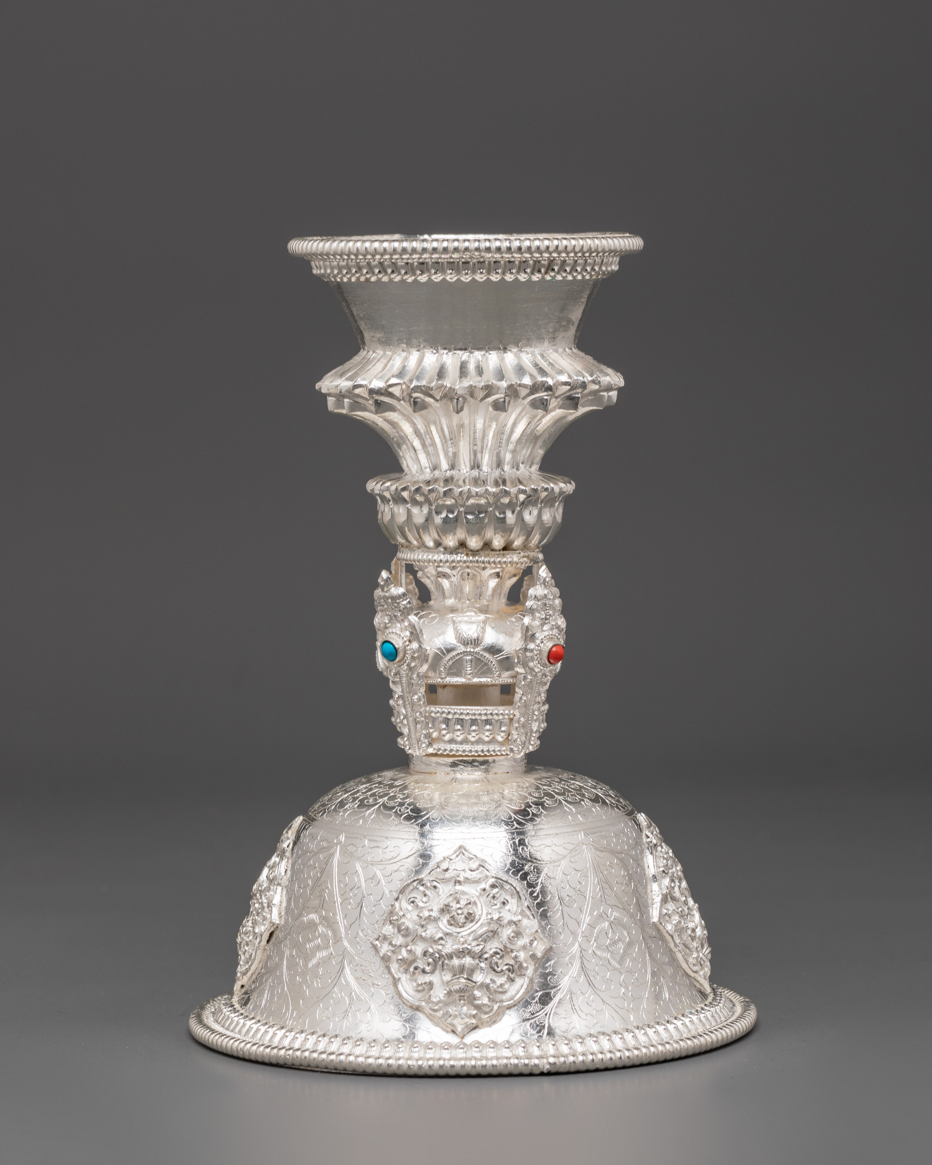 Silver Ritual Butter Lamp | Lamp for Offerings