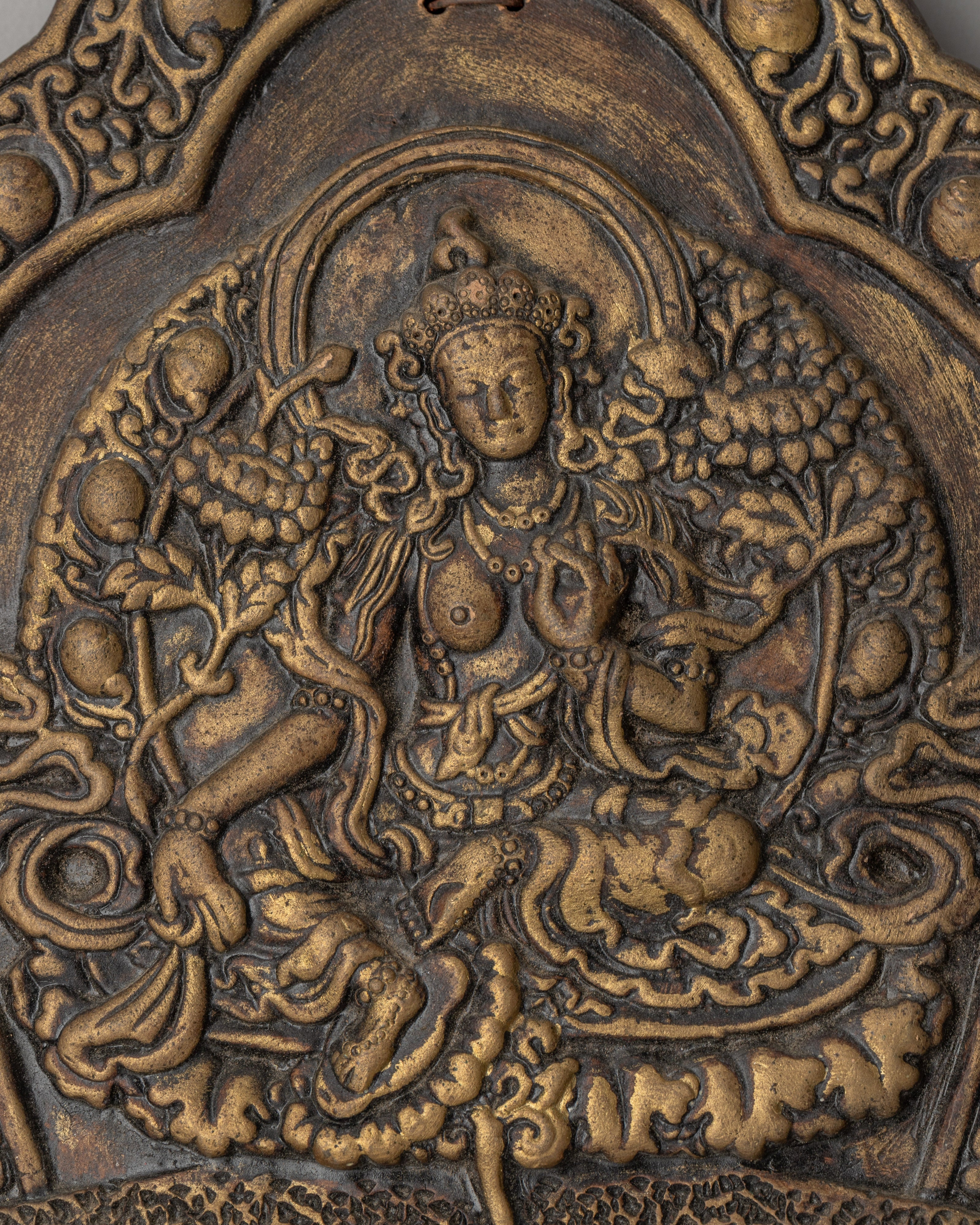 Green Tara Wall Hanging Statue | Sacred Symbol of Compassion & Protection