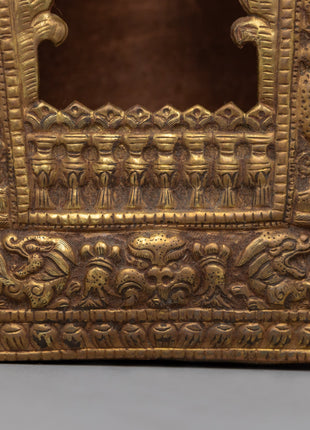 Handcrafted Ghau Box with Sacred Buddhist Symbols | Prayer Box for Rituals