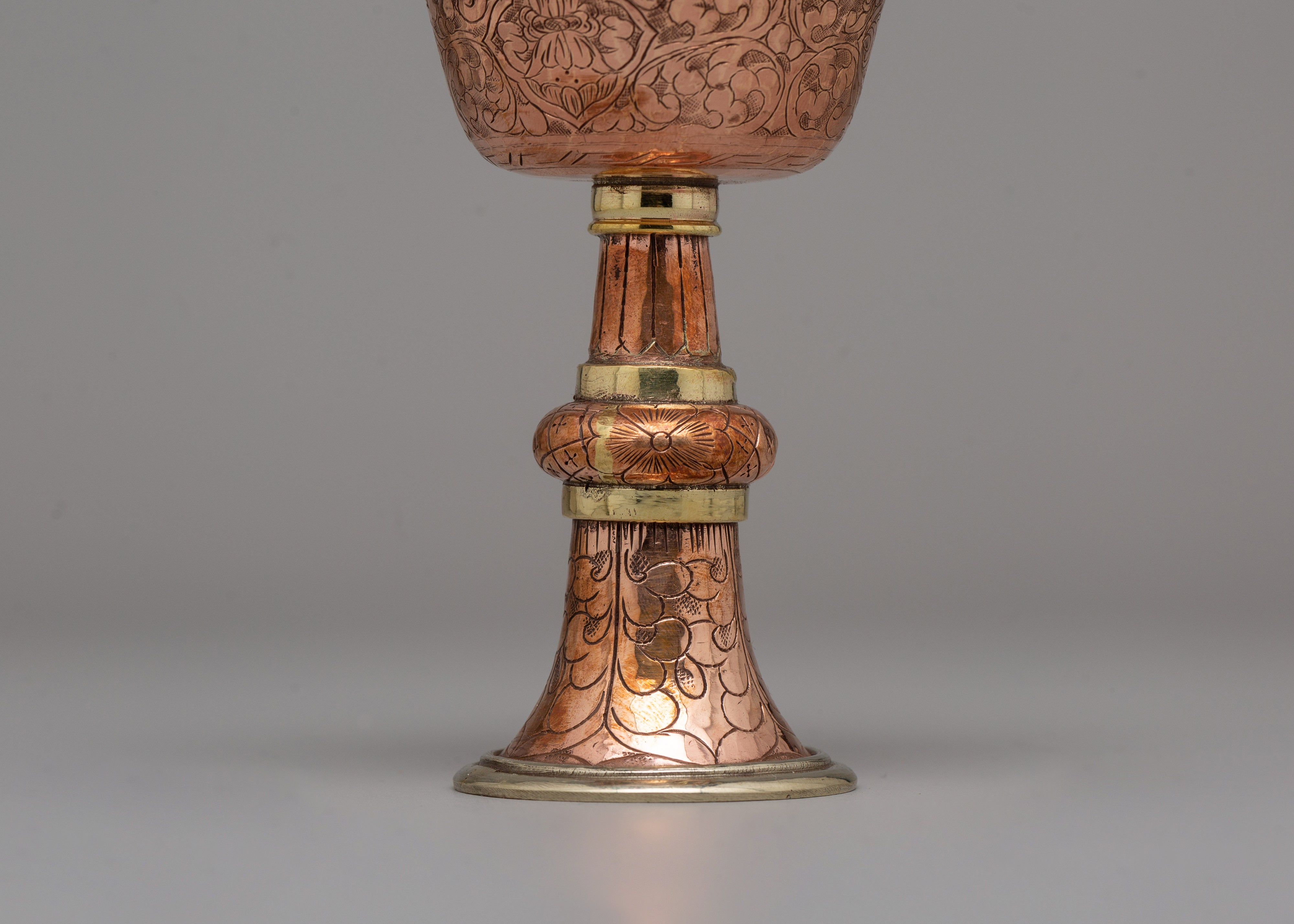 Handcrafted Copper and Brass Serkyem Offering | Tibetan Ritual Item