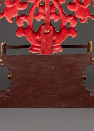Tibetan Copper Offering Tree | Gold Plated Ritual Art with Acrylic Colors
