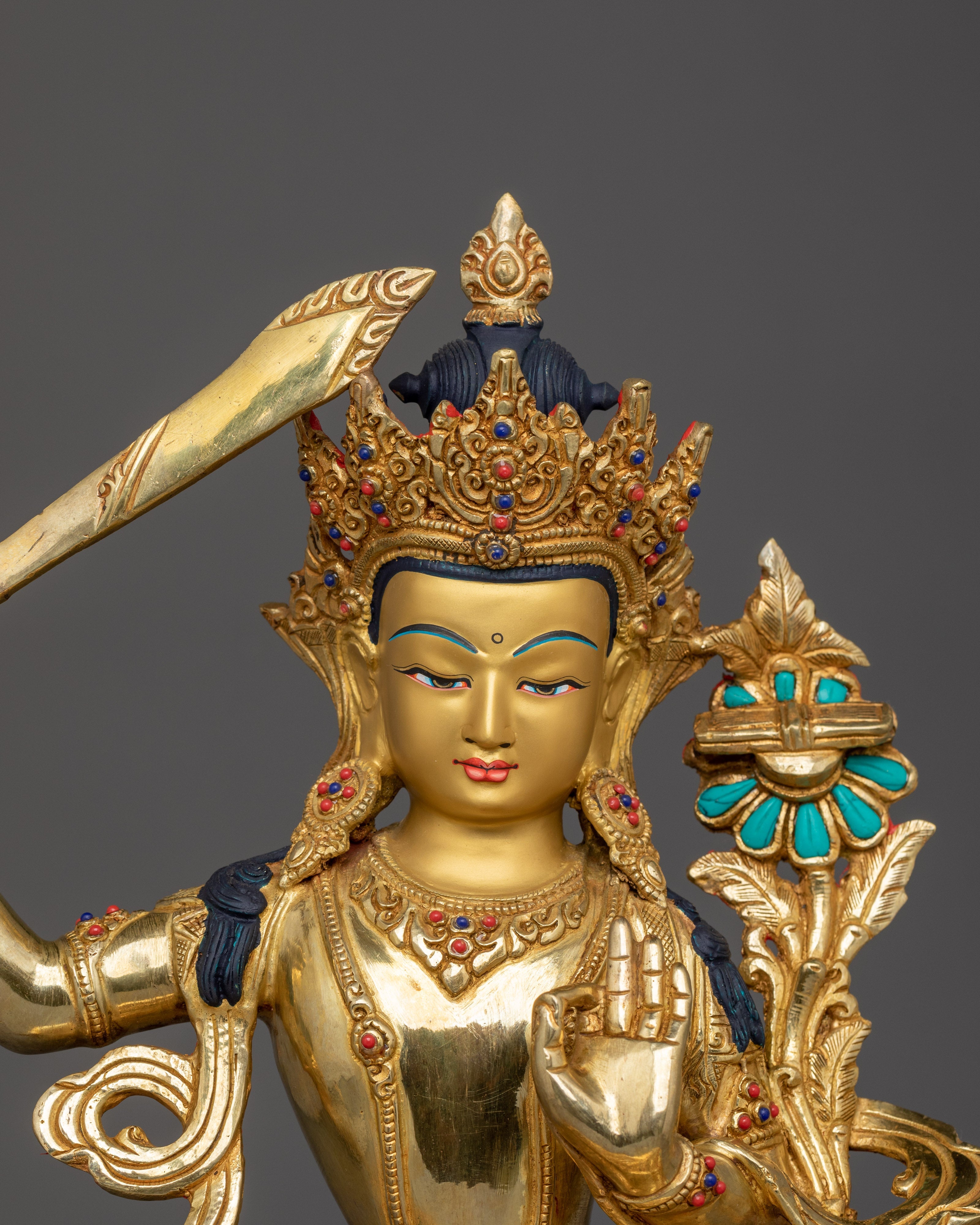 Statue of Manjushri Wisdom Bodhisattva | Personification of Supreme Wisdom