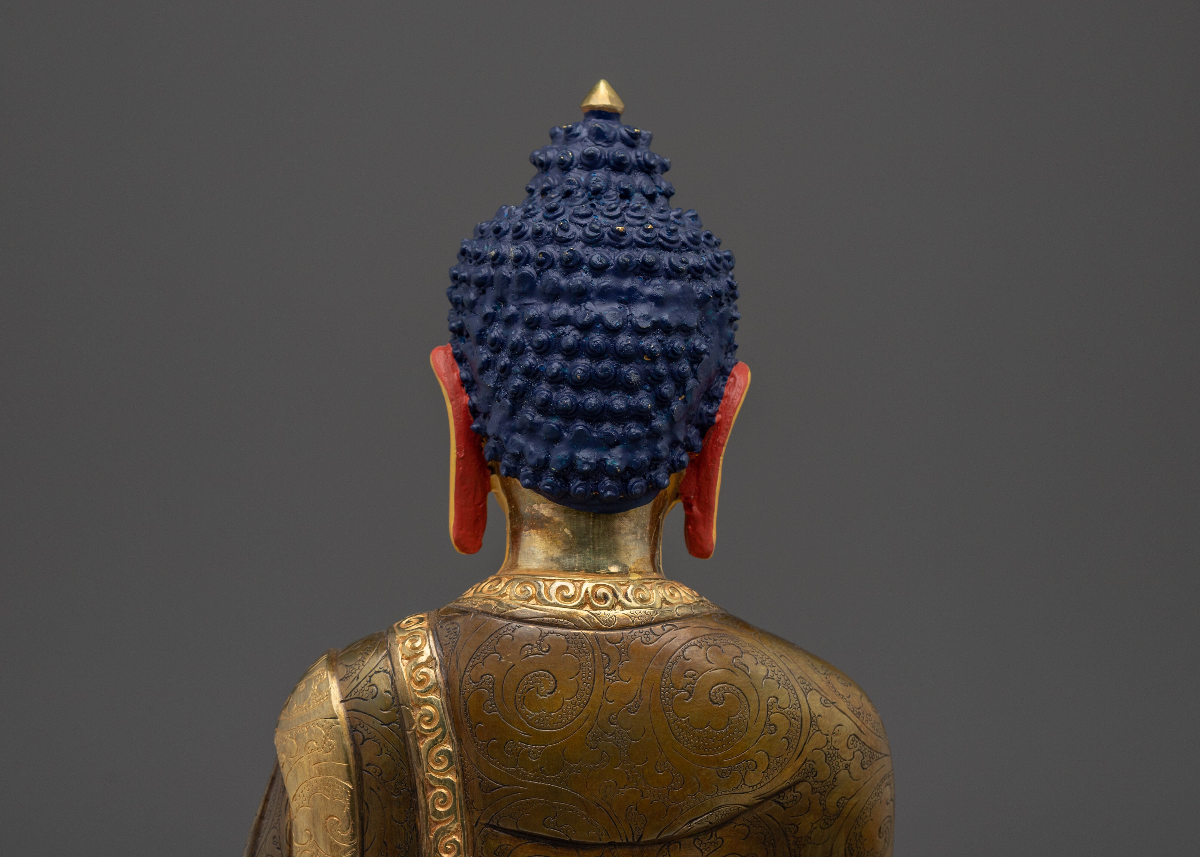 Fire Gold Plated Shakyamuni Buddha | Meditation, Peace & Spiritual Blessings
