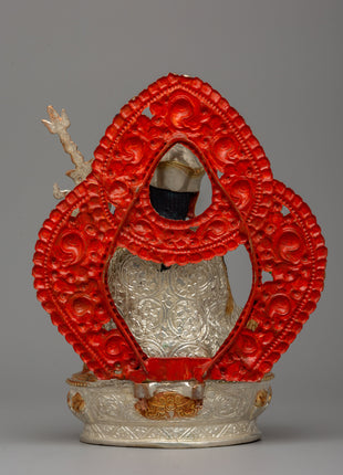 Guru Rinpoche with Sacred Beautiful Halo Statue | Lotus Born Buddhist Master