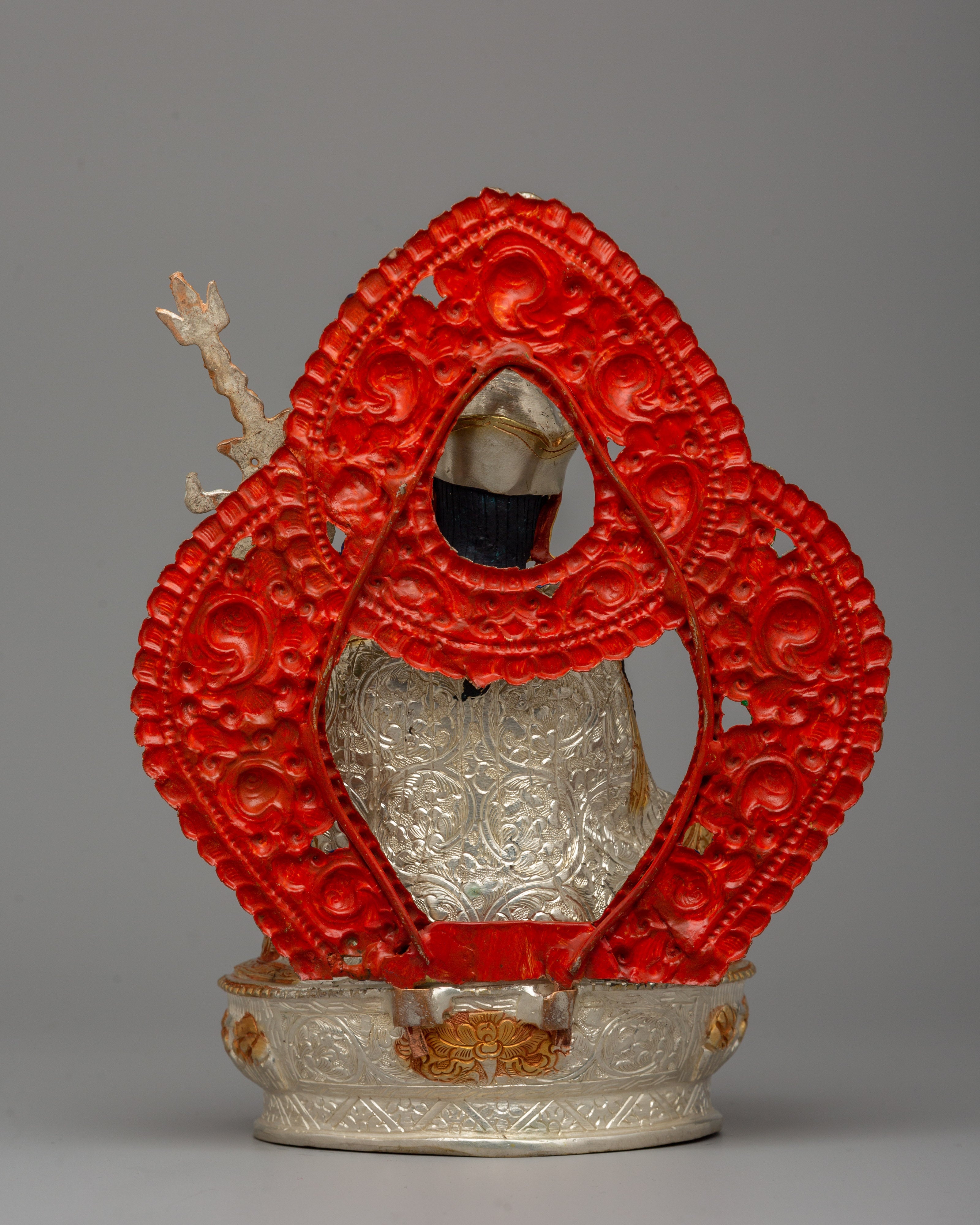 Guru Rinpoche with Sacred Beautiful Halo Statue | Lotus Born Buddhist Master