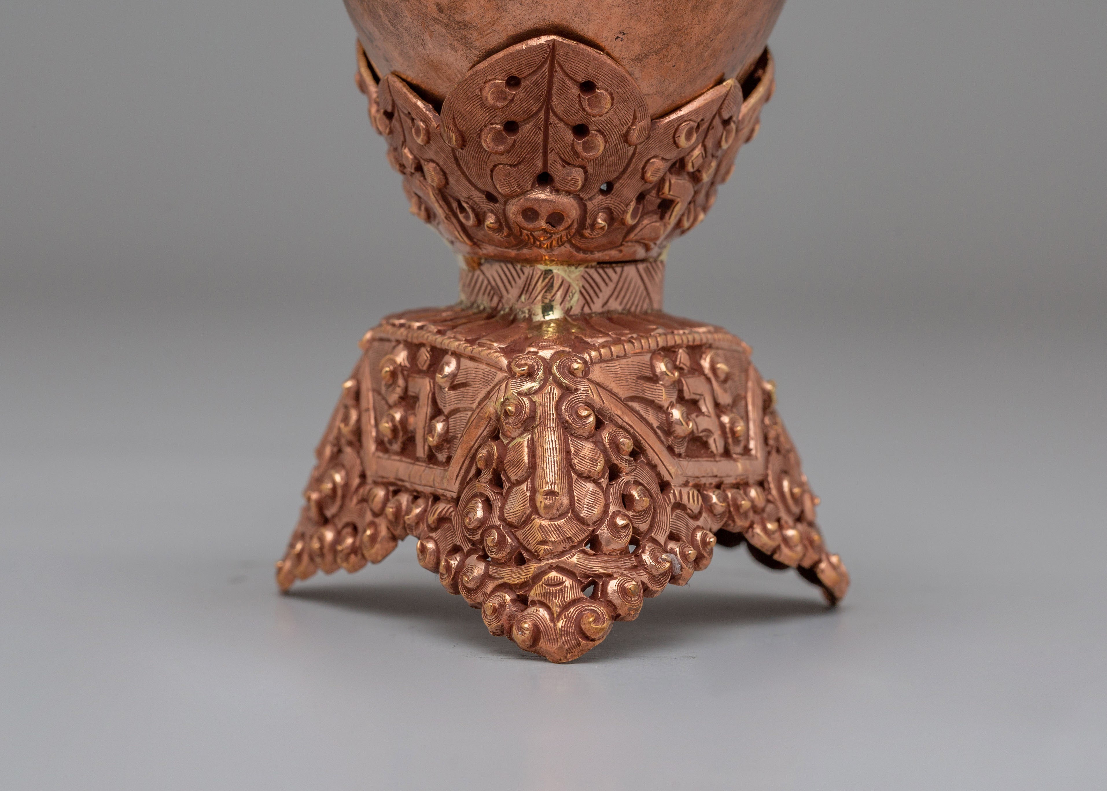 Traditional Skull Cup Set | Ritual Tool for Tantric Practices