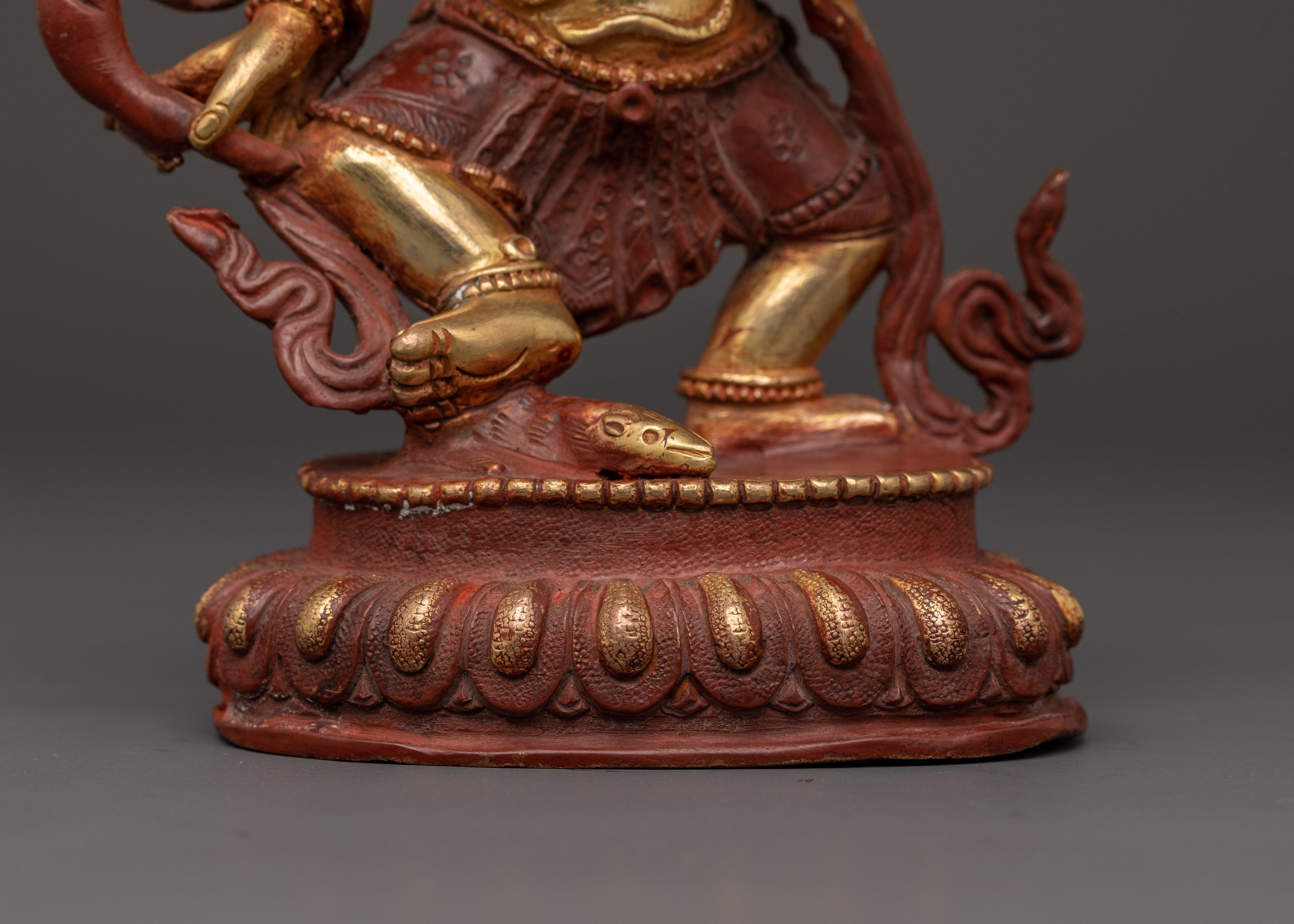 Handcrafted Lord Ganesha Figurine | Copper and Gold Plated Ganesh Statue