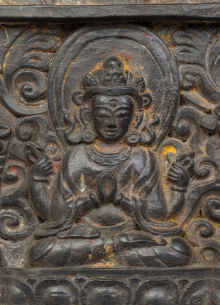 Carved Wooden Sutra Cover | Traditional Art