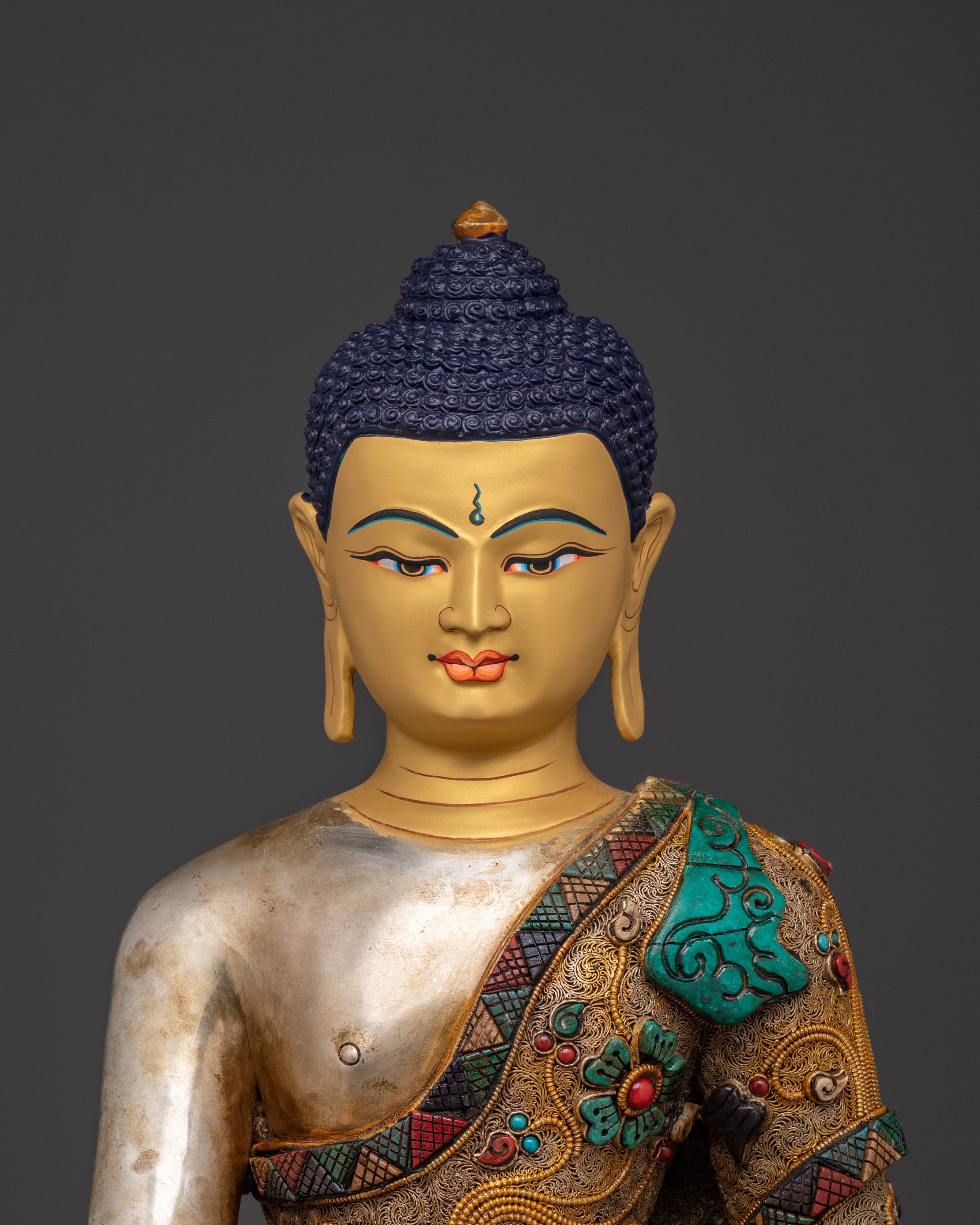 Peaceful Medicine Buddha Sculpture | Precious Work of Art