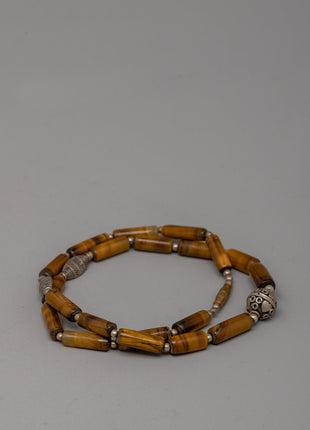 Handmade Necklace with White Metal Accents | Spiritual  Jewelry for Daily Wear