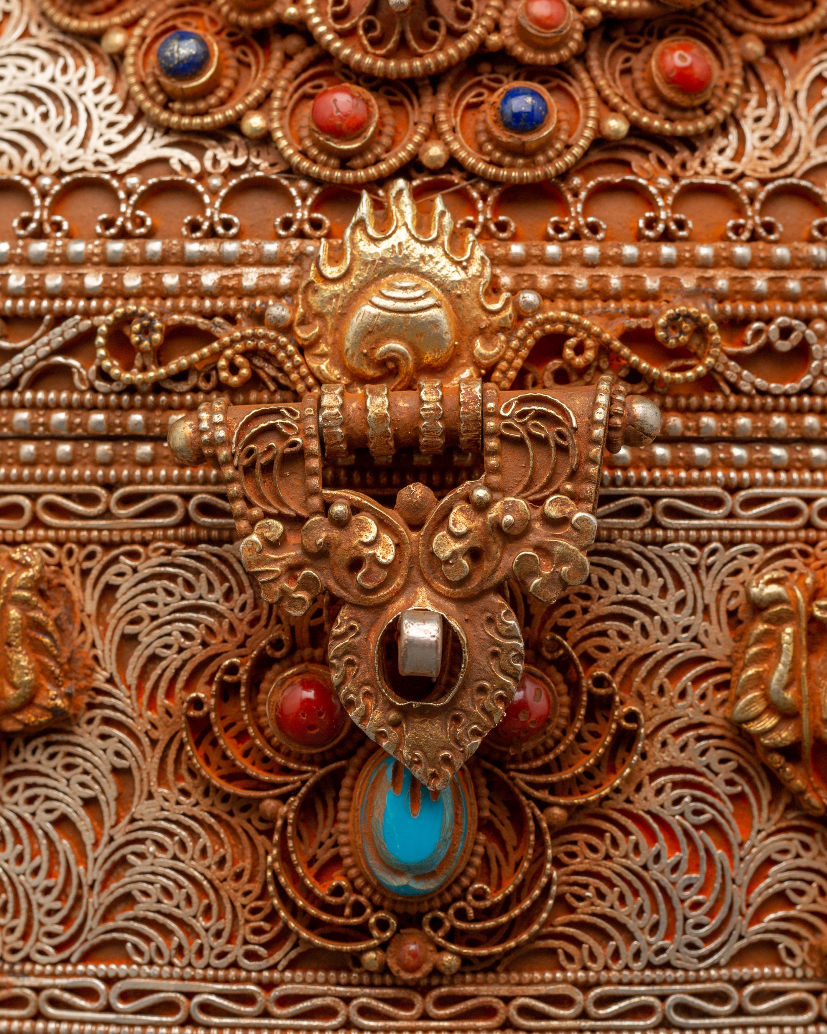 Sacred Copper and Gold-Plated Treasure Chest | Handcrafted Box