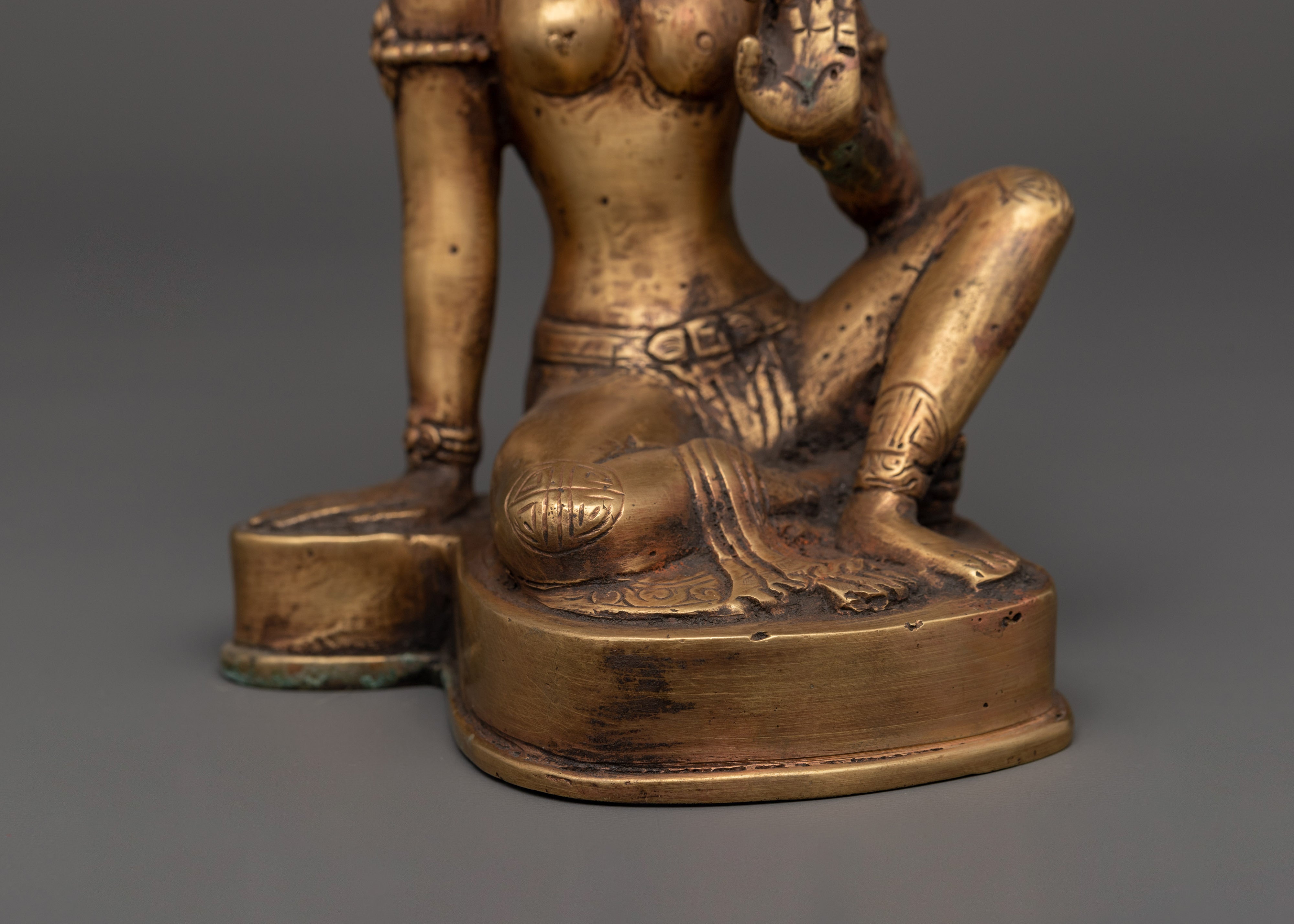 Handcrafted Brass Parvati Statue in Varada Mudra | Sacred Spiritual Home Altar Decor Statue