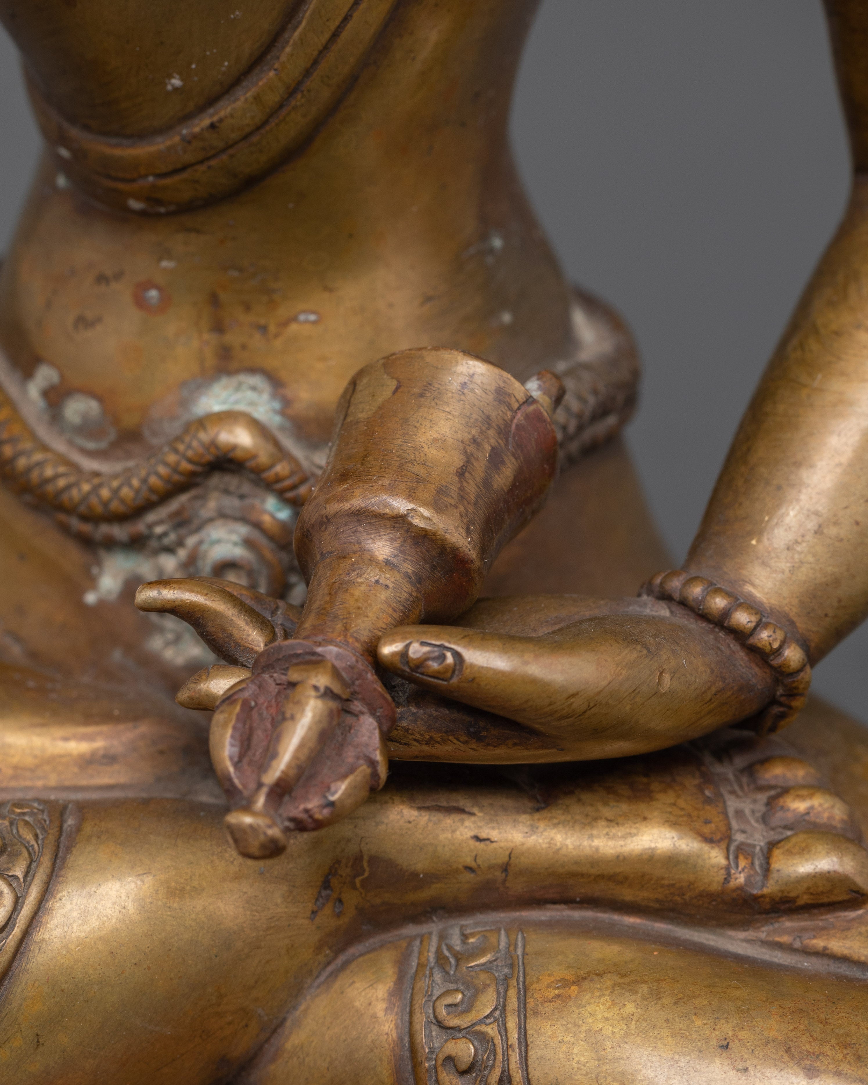 Handcrafted Brass Vajrasattva Statue | Tibetan Bodhisattva Sculpture