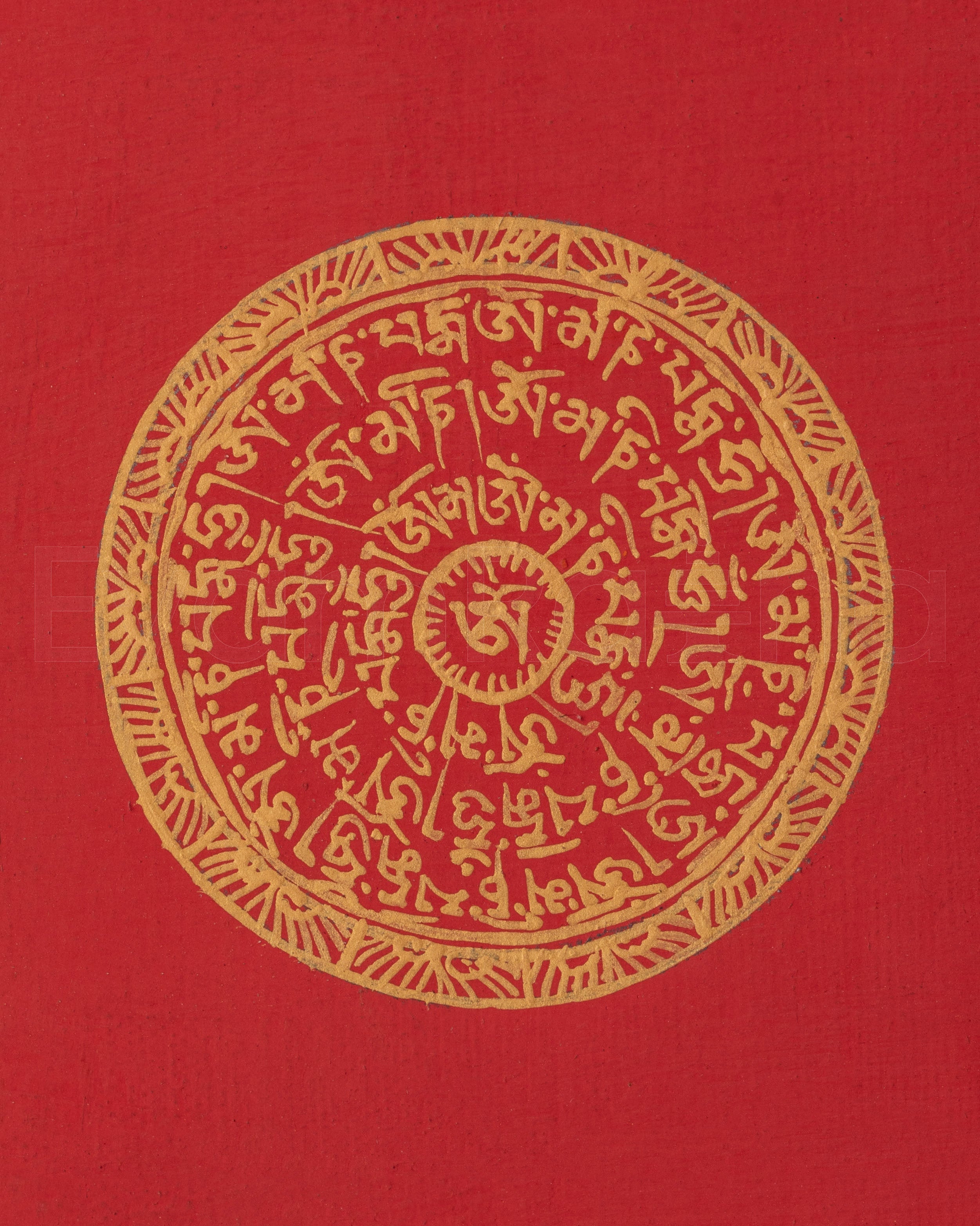 Handmade Mandala Thangka For Locket | Symbolic Art for Spiritual Protection