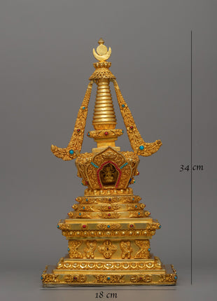 Machine-Made Namgyalma Stupa Statue | Traditional Buddhist Symbol for Meditation and Blessings
