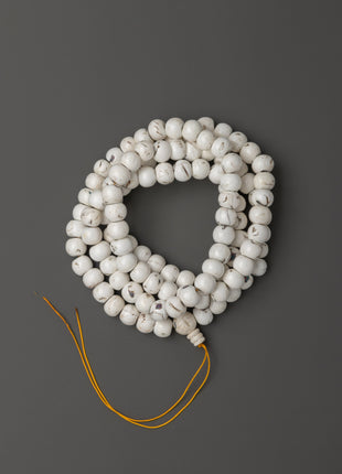 Handmade Conch Shell Mala | White Buddhist Prayer Beads Mala