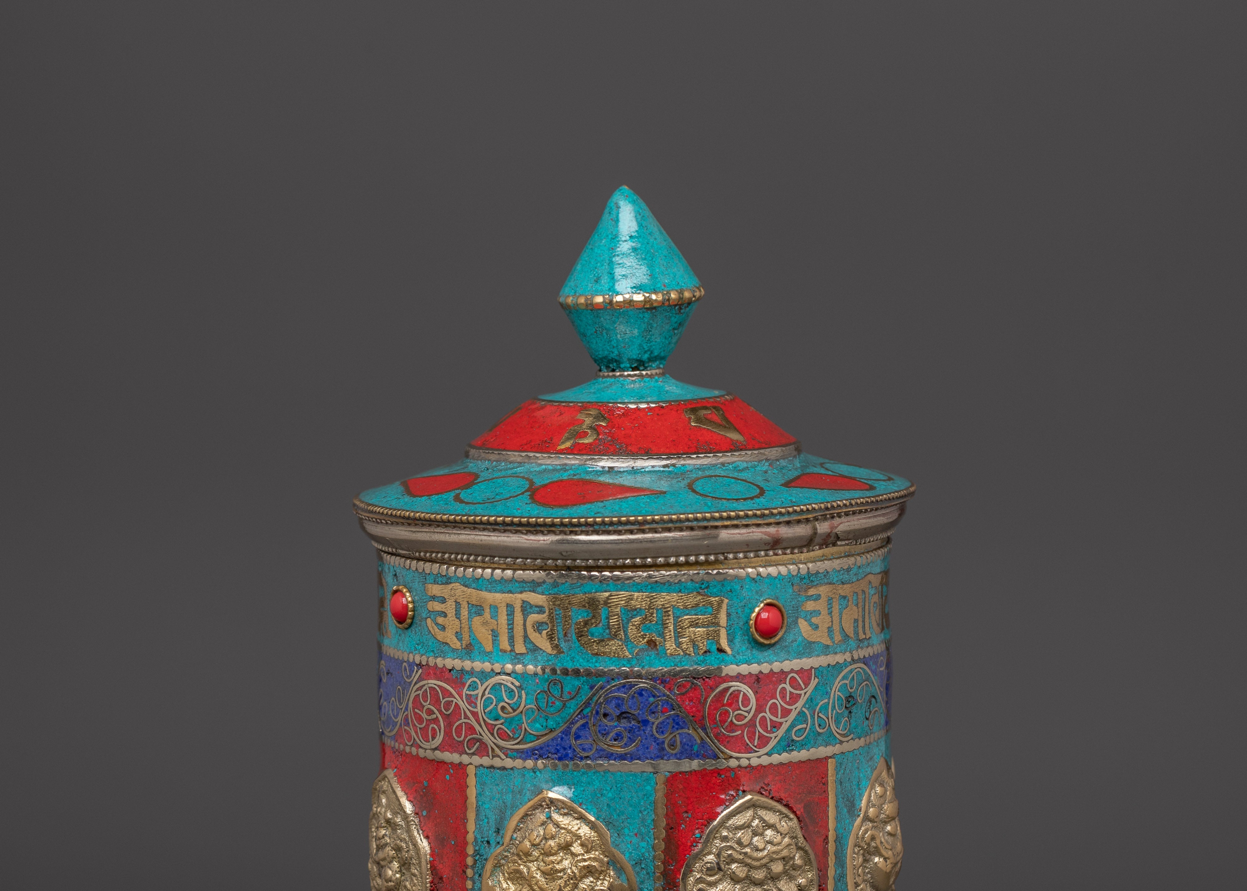 Buddhist Altar Prayer Wheel |  Perfect for Meditation & Rituals