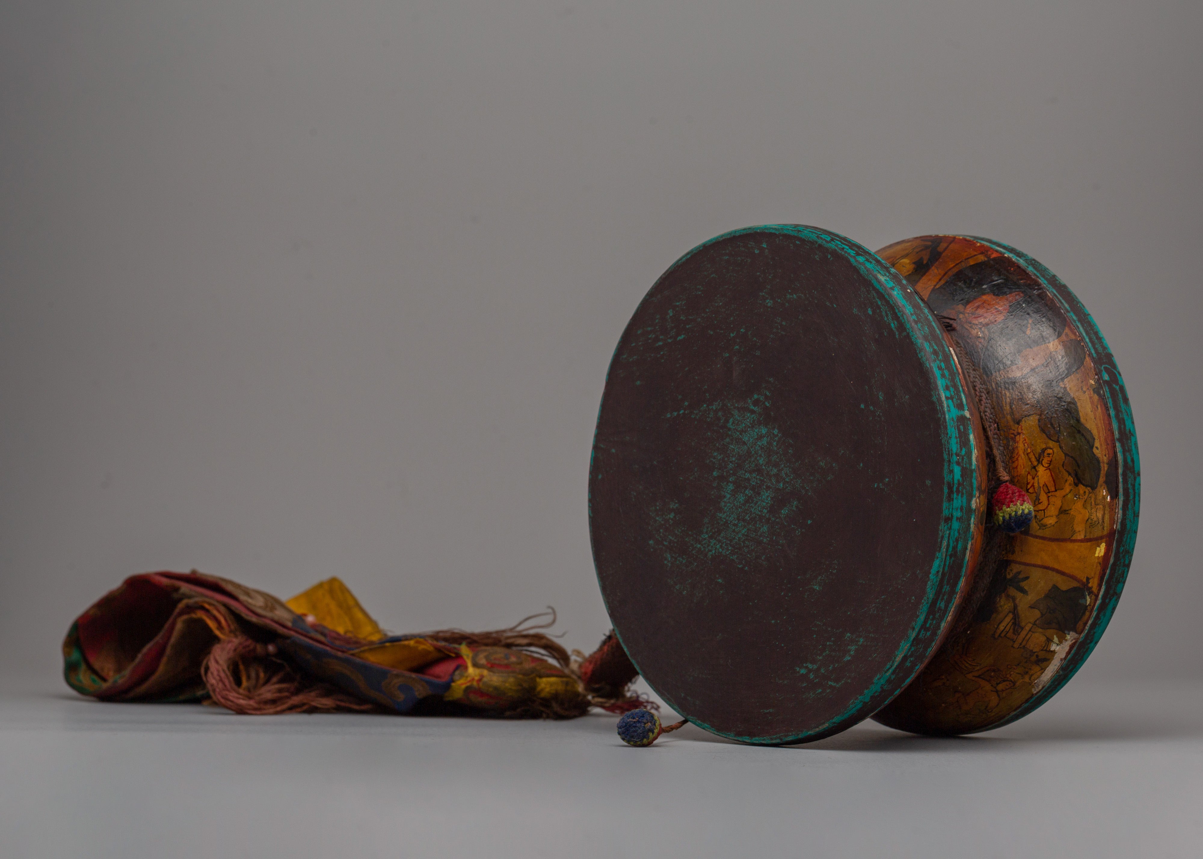 Wooden Damaru Drum | Spiritual Drum for Sacred Buddhist Practices