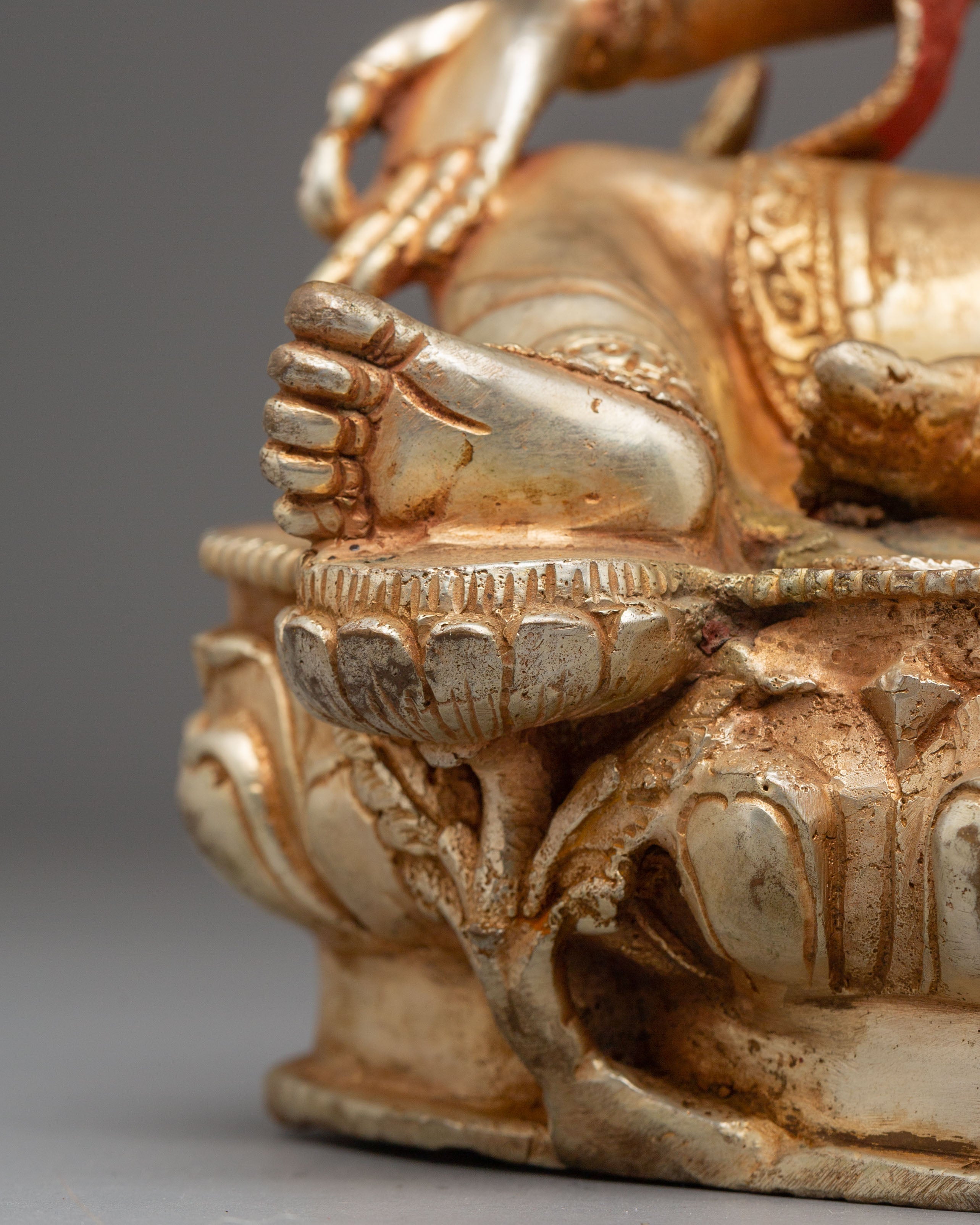 Compassionate Bodhisattva Shyama Tara Statue | Green Tara Tibetan Figurine