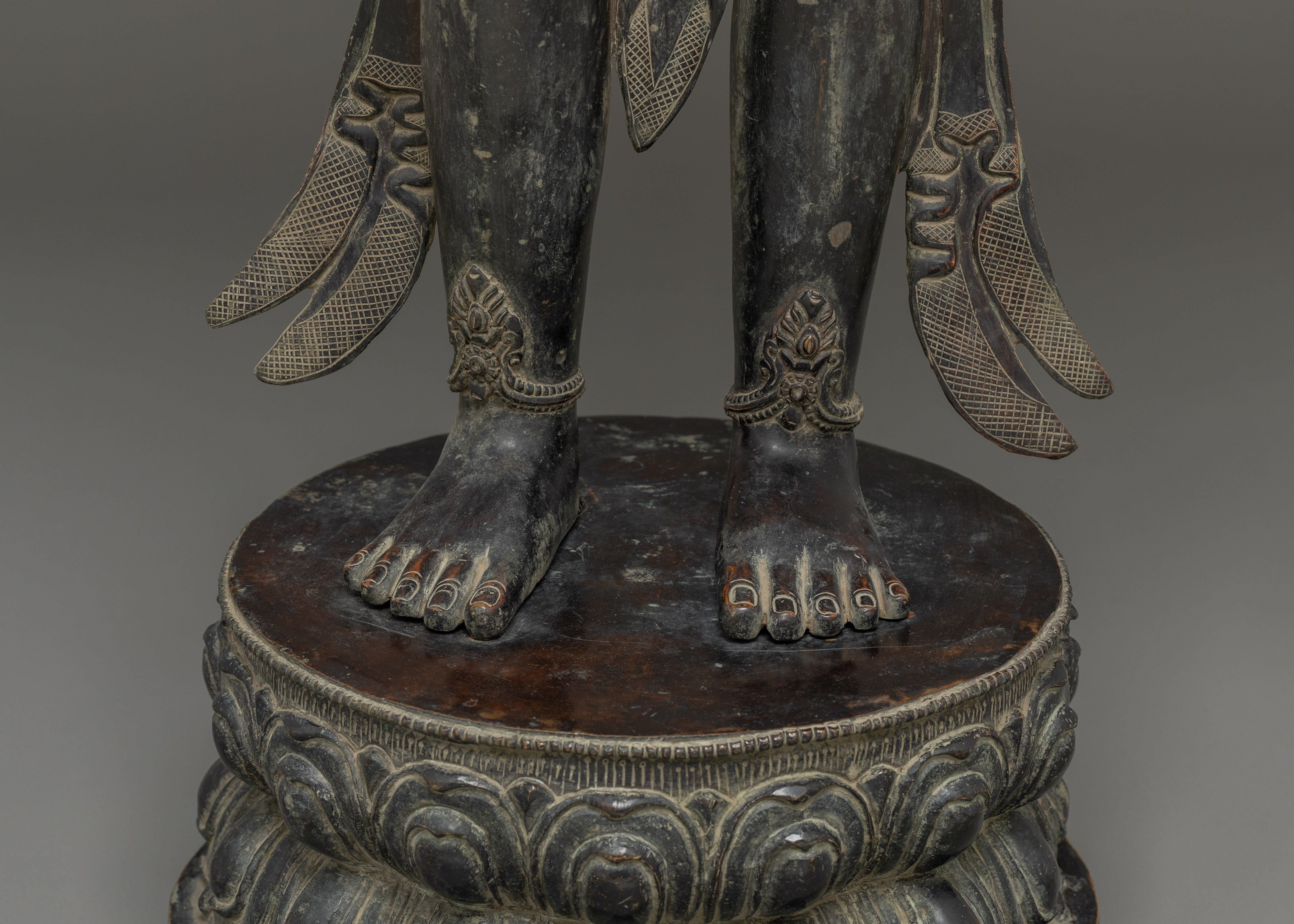 Copper Standing Vajrapani Statue | Powerful Buddhist Protector Deity