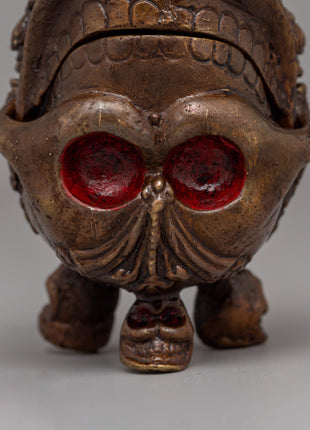 Oxidized Brass Ritual Skull | Spiritual Practices and Decor