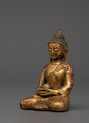 Traditional Sculpture of Amitabha Buddha | Meditation and Spiritual Mindfulness Decor
