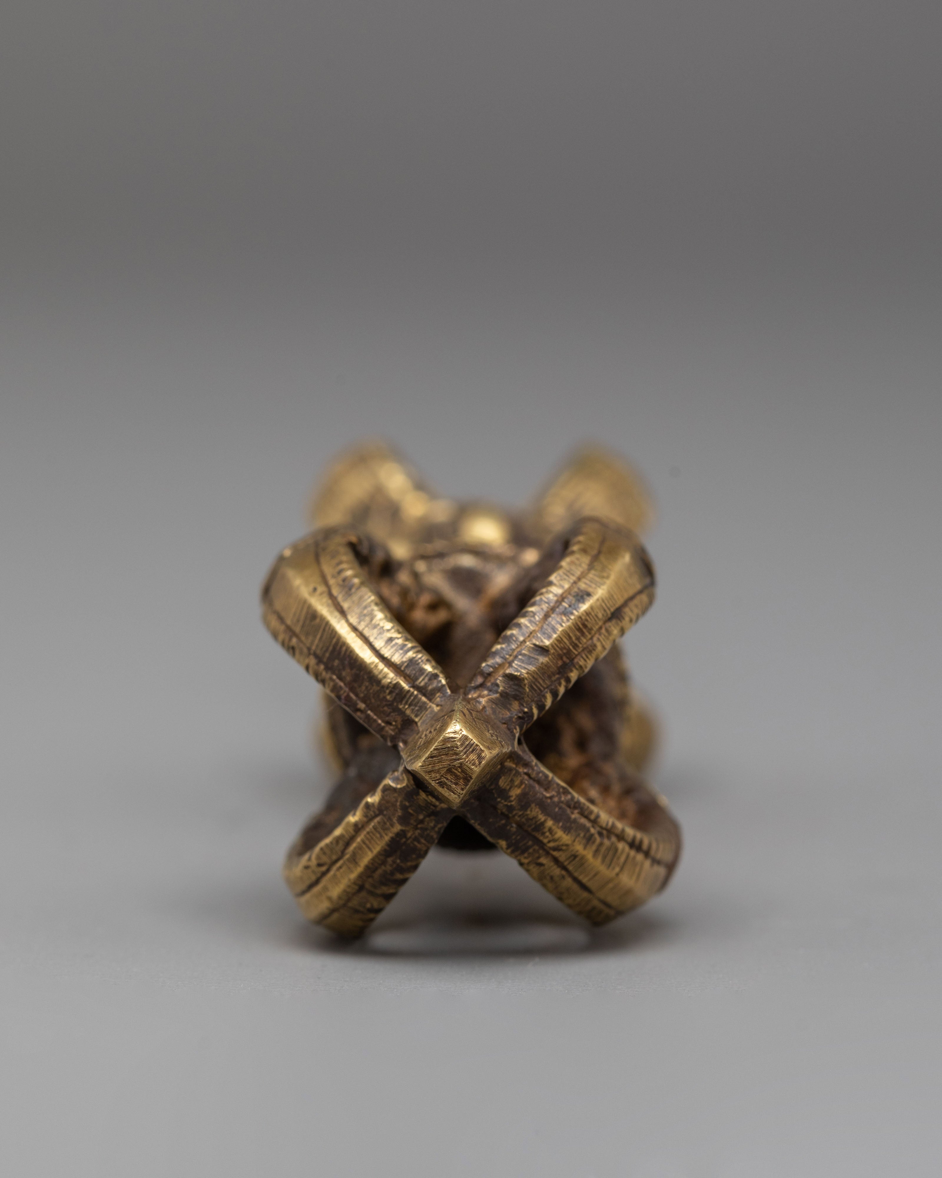 Tibetan Vajra for Ritual Practice | Handcrafted Brass Dorje