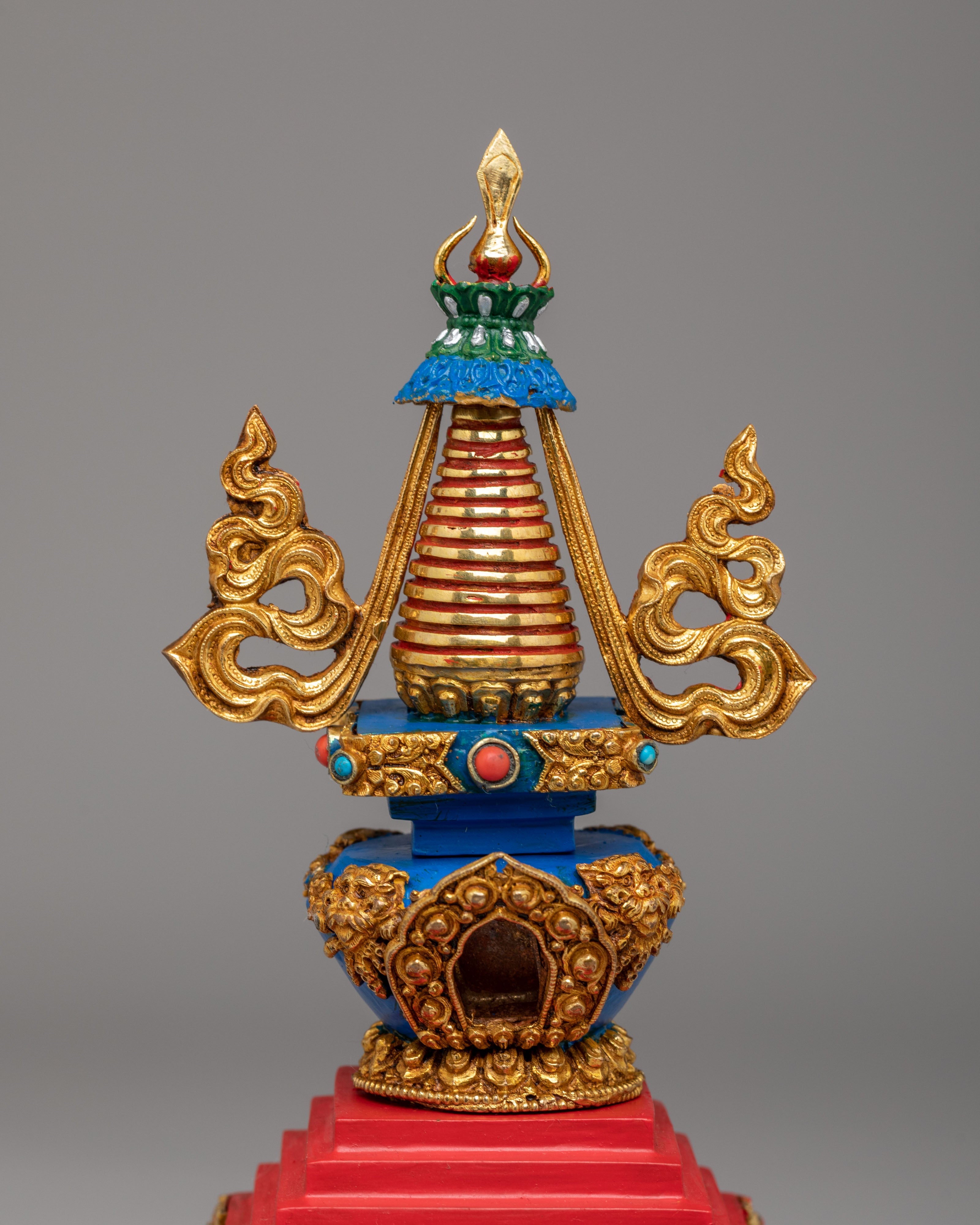 Handcrafted Himalayan Enlightenment Stupa | Sacred Symbol of Wisdom and Awakening