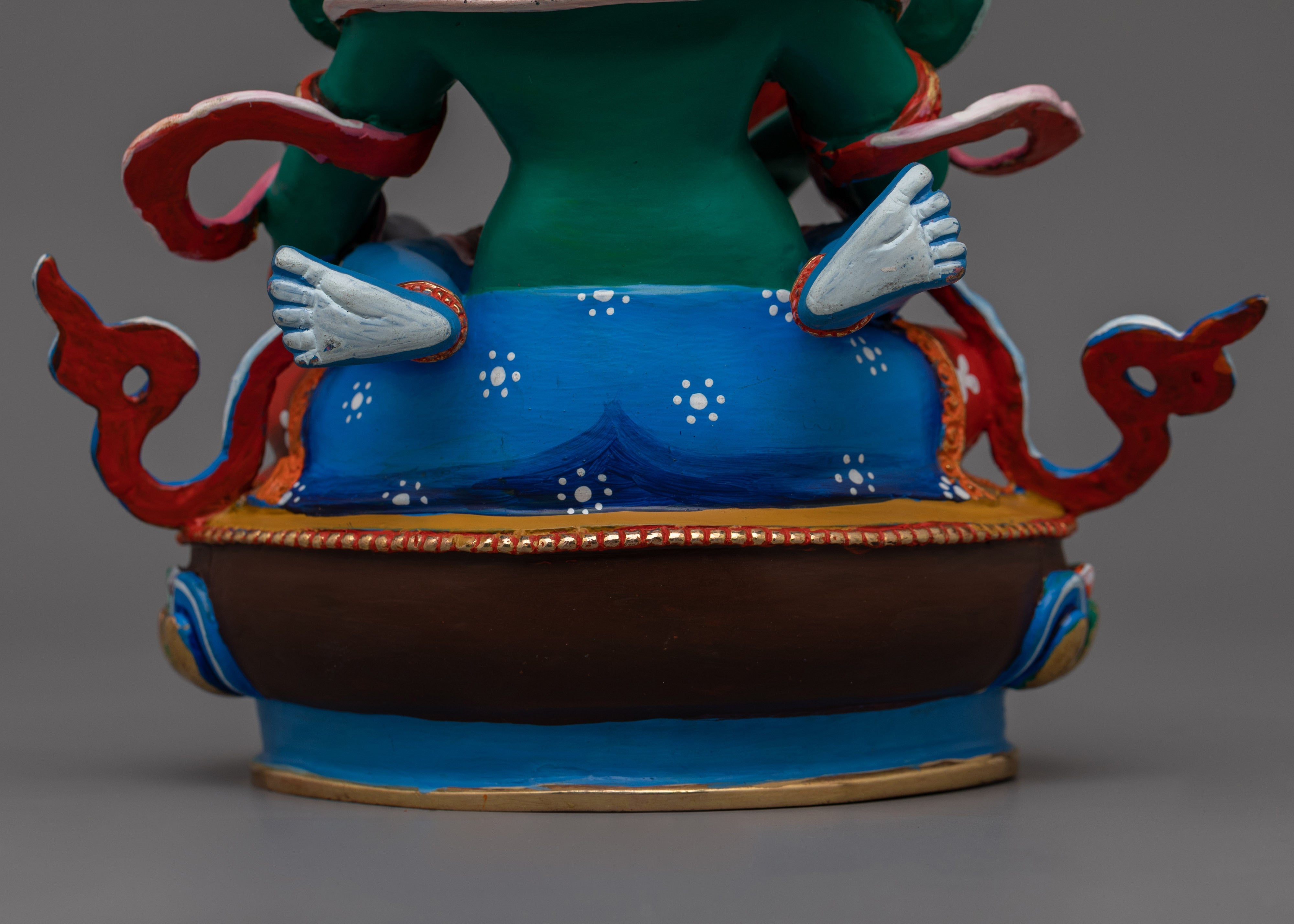 Dzambhala with beautiful consort Statue | Also Known as Wealth Deity