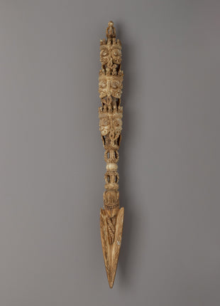 Handcarved Nine Face Phurba | A Sacred Tibetan Buffalo Bone Ritual Dagger